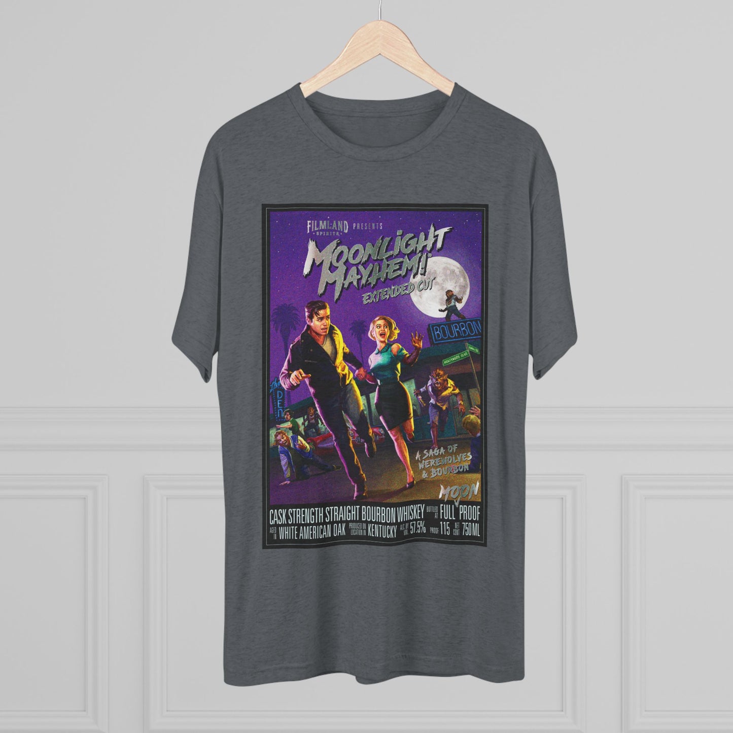 Filmland Moonlight Mayhem Unisex Tri-Blend Crew Tee