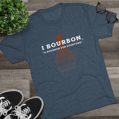 I Bourbon Outline Unisex Tri-Blend Crew Tee