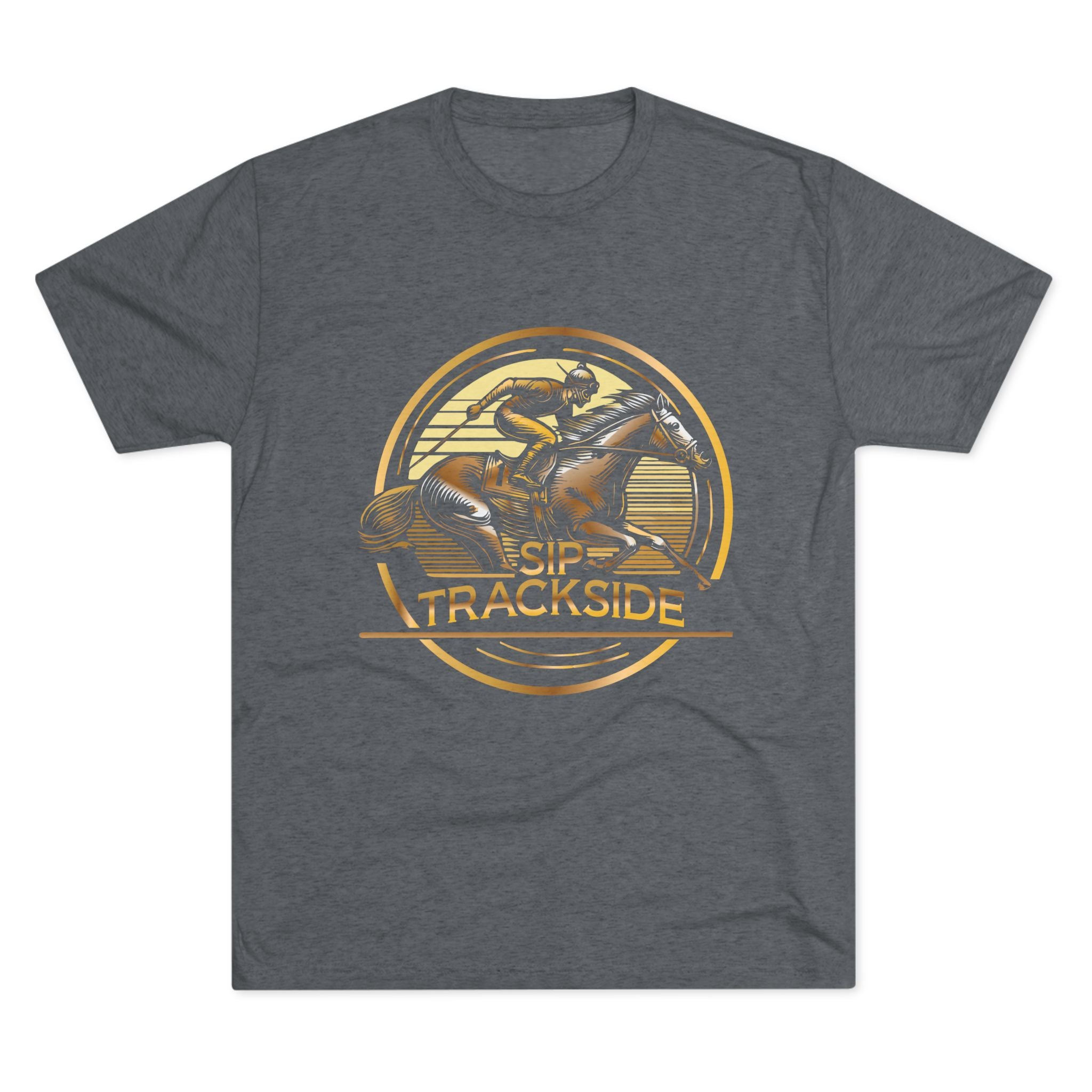 Trackside Distilling Sip Trackside Unisex Tri-Blend Crew Tee-6