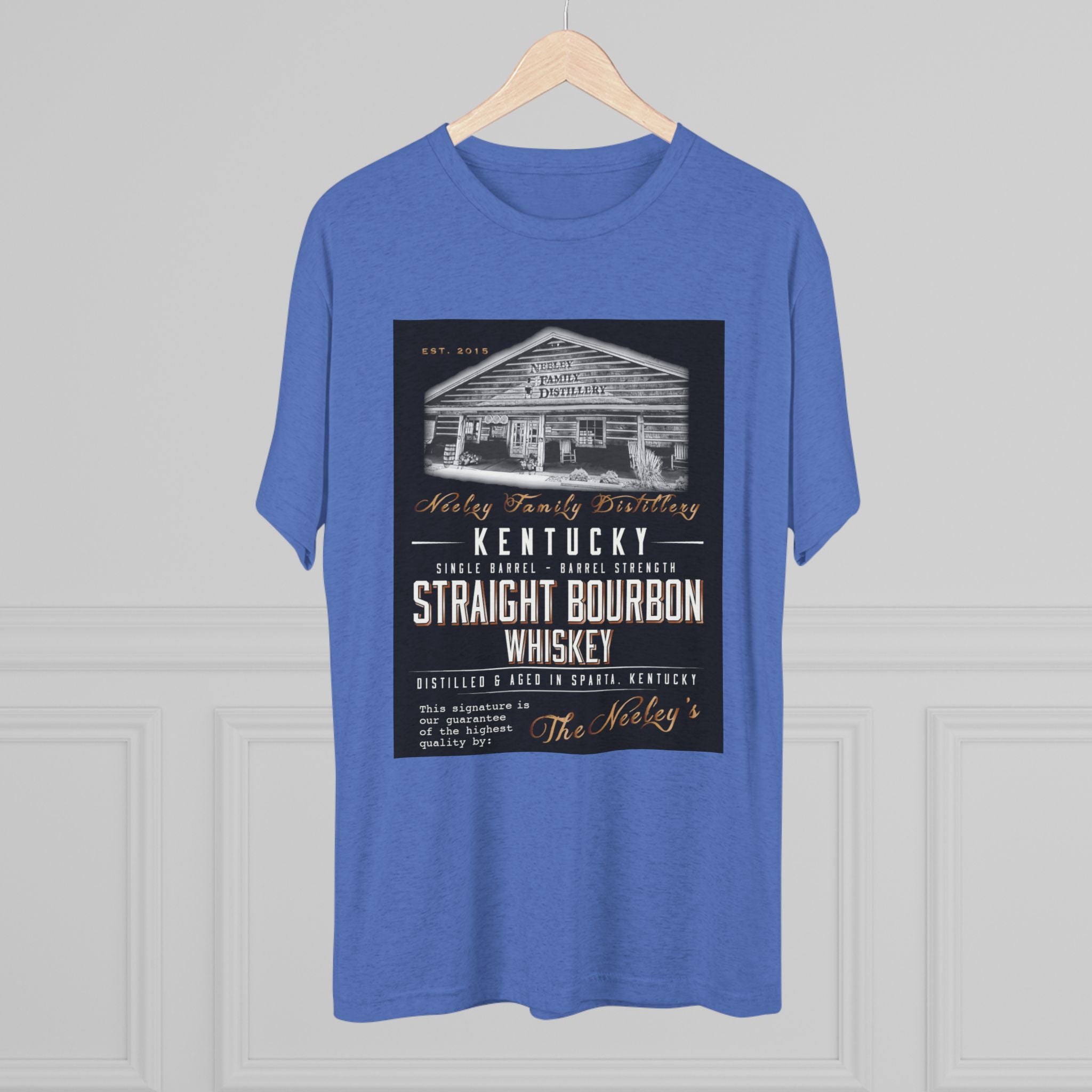 Neeley Family Distillery Bourbon Unisex Tri-Blend Crew Tee-14