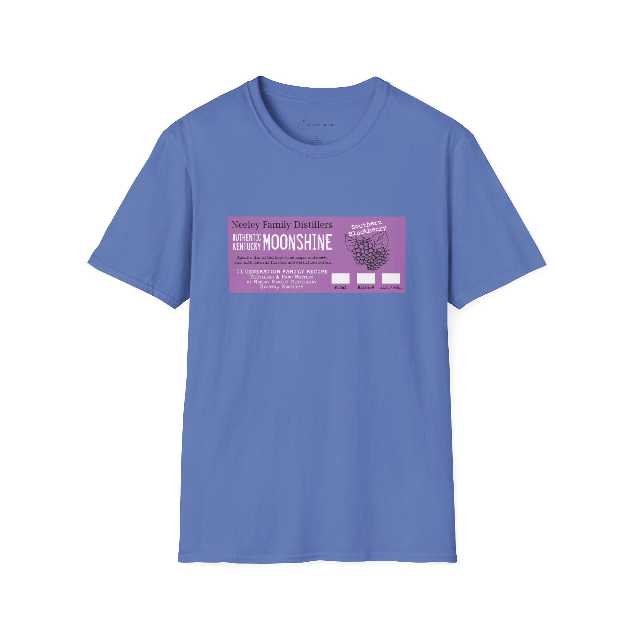 Neeley Family Distillers Southern Blackberry Moonshine Unisex Softstyle T-Shirt-7