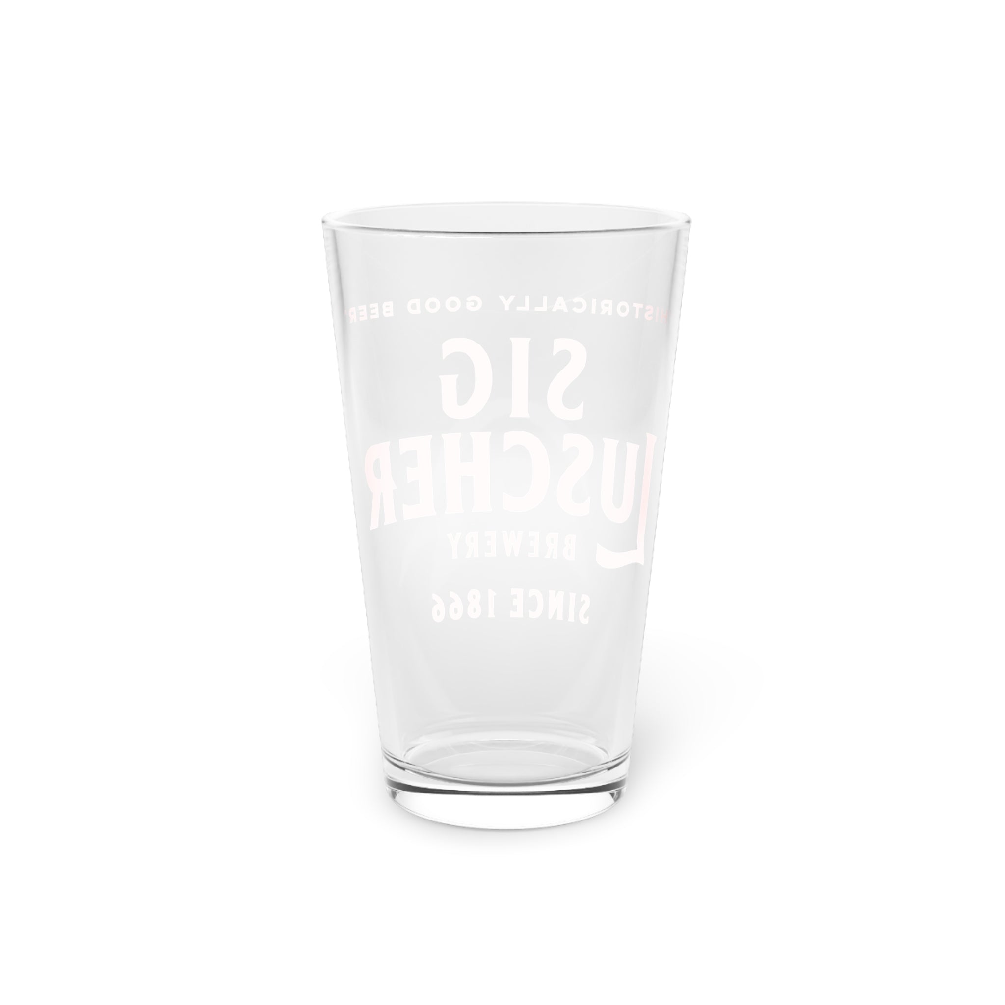 Sig Luscher Brewery Pint Glass, 16oz-6