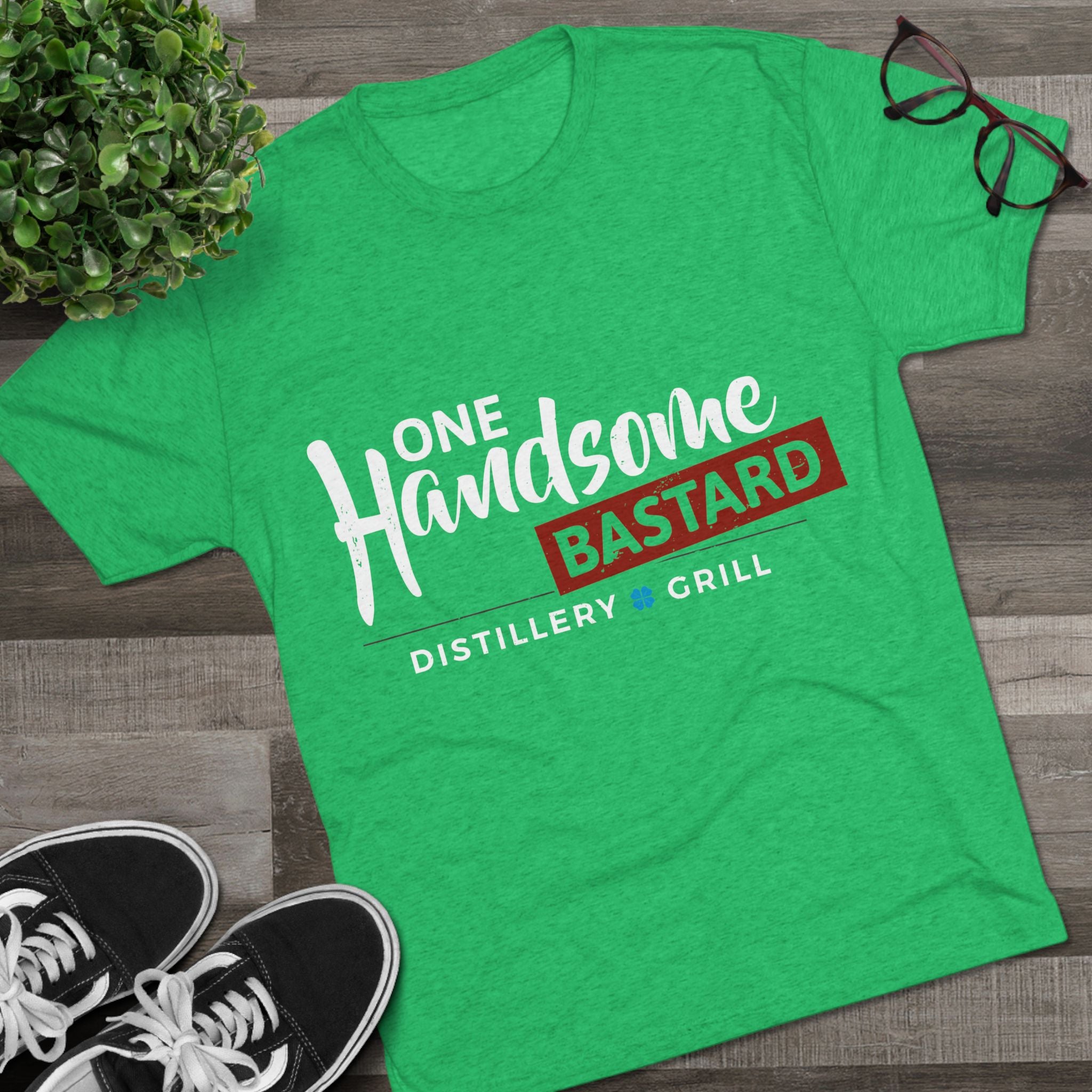 One Handsome Bastard Distillery Unisex Tri-Blend Crew Tee-12
