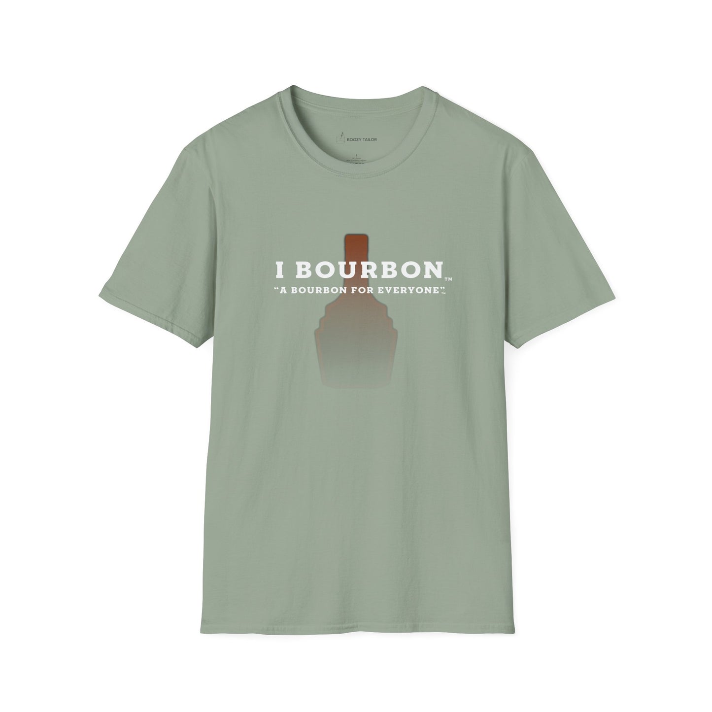 I Bourbon Faded Bottle Unisex Softstyle T-Shirt