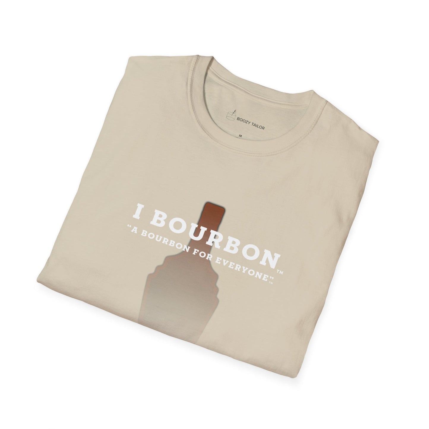 I Bourbon Faded Bottle Unisex Softstyle T-Shirt