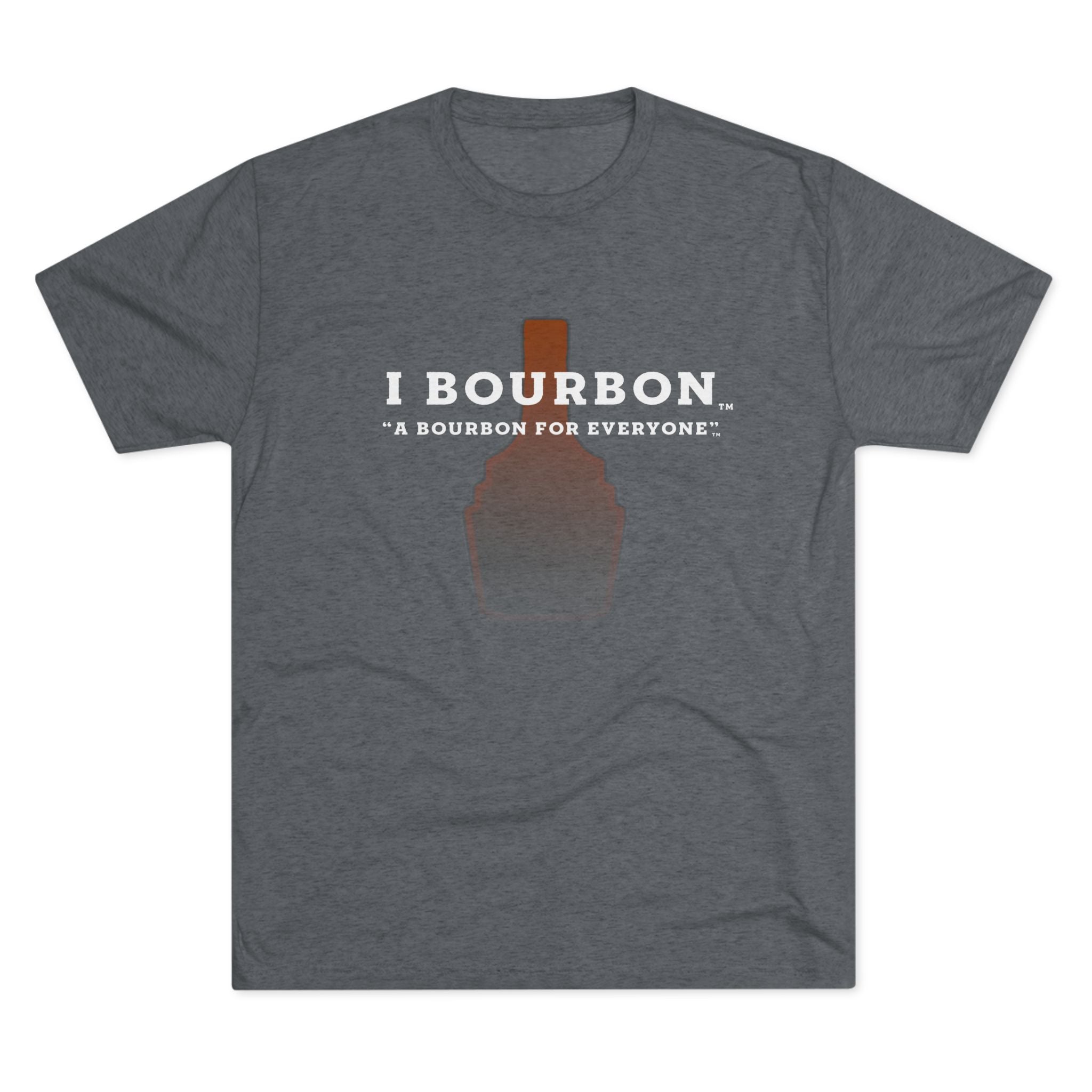 I Bourbon Outline Unisex Tri-Blend Crew Tee-9