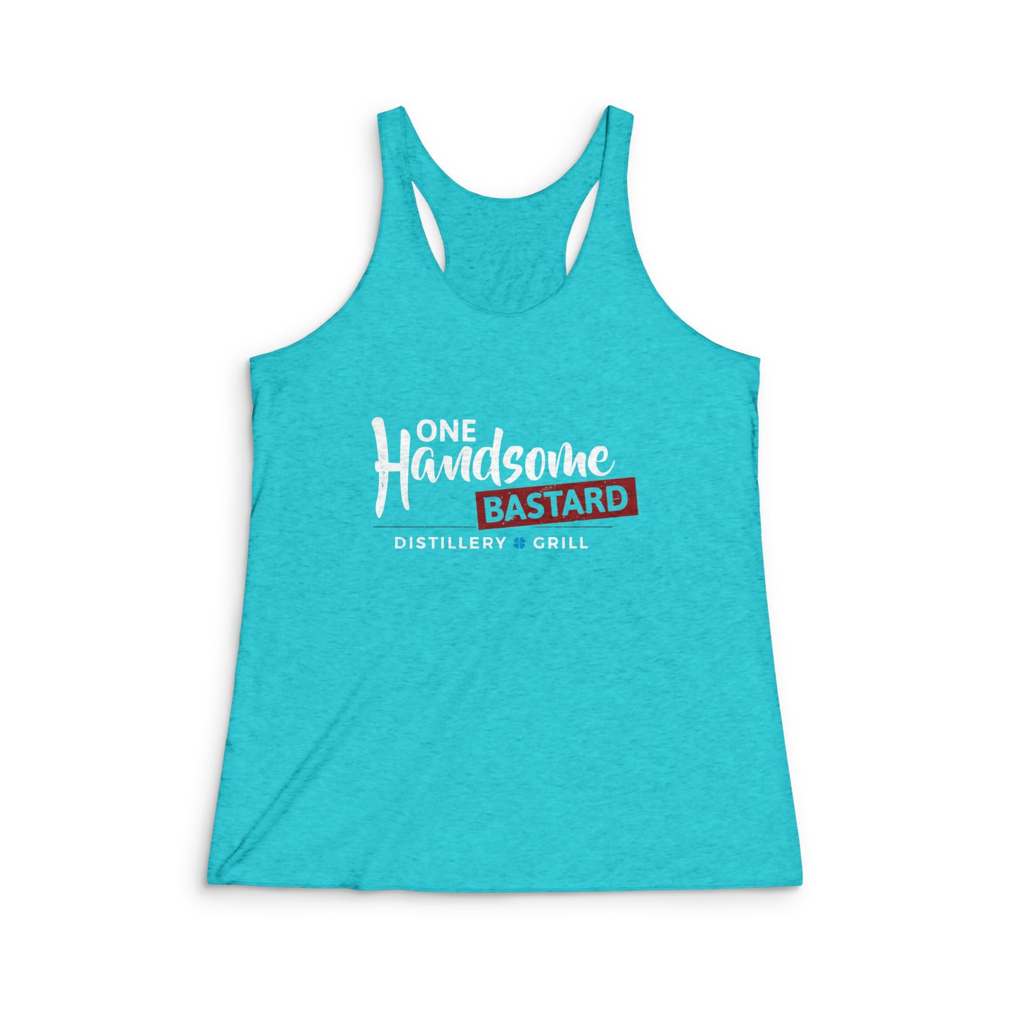 One Handsome Bastard Women's Tri-Blend Racerback Tank-4