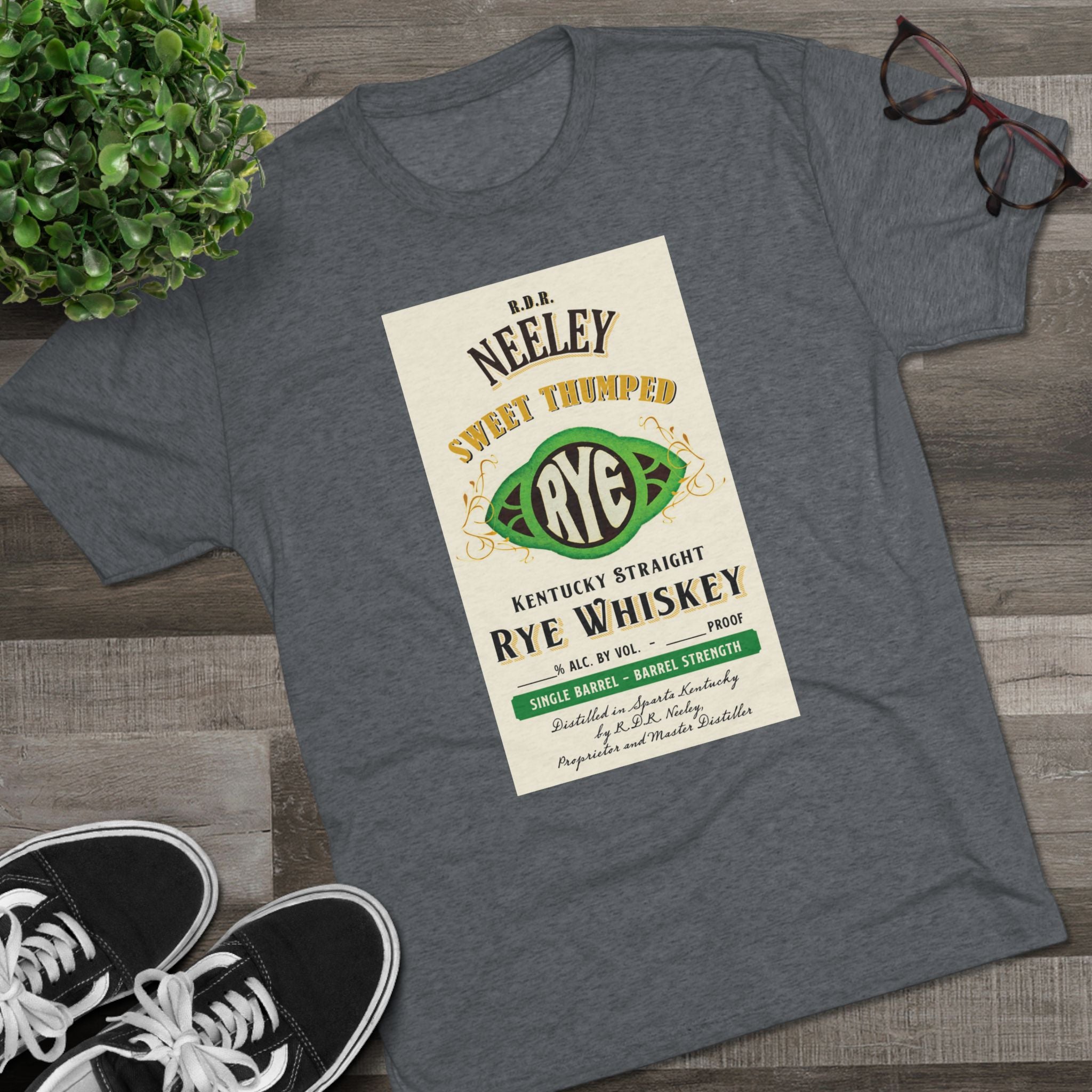 Neeley Sweet Thumped Rye Unisex Tri-Blend Crew Tee-16