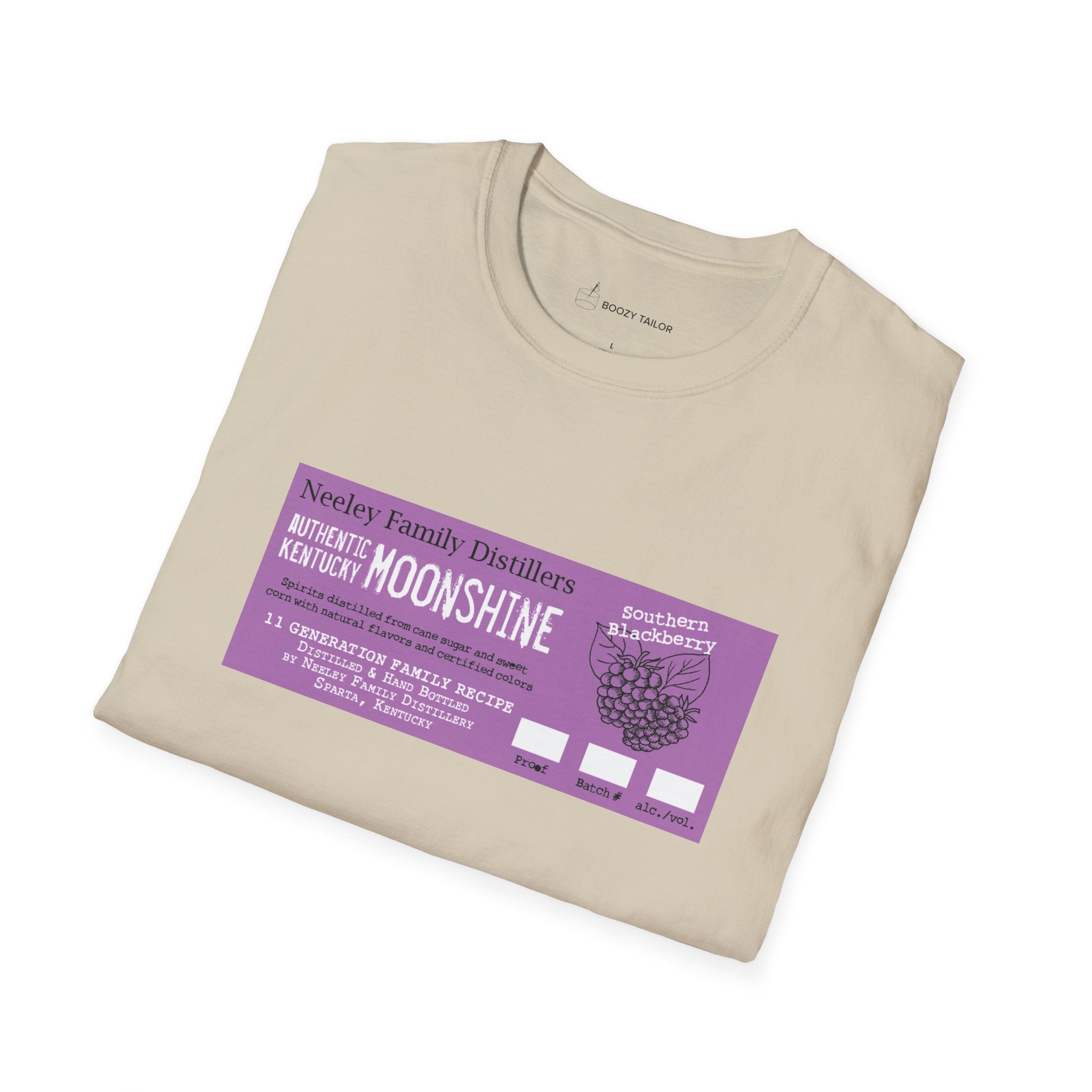 Neeley Family Distillers Southern Blackberry Moonshine Unisex Softstyle T-Shirt-11