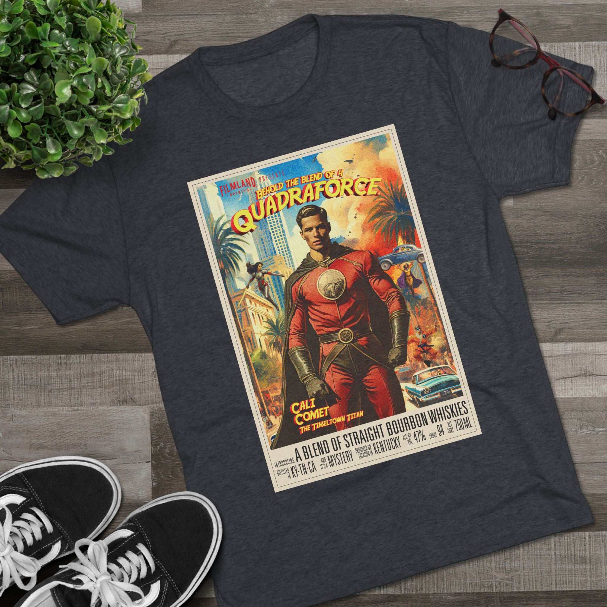 Filmland Quadraforce Unisex Tri-Blend Crew Tee-12