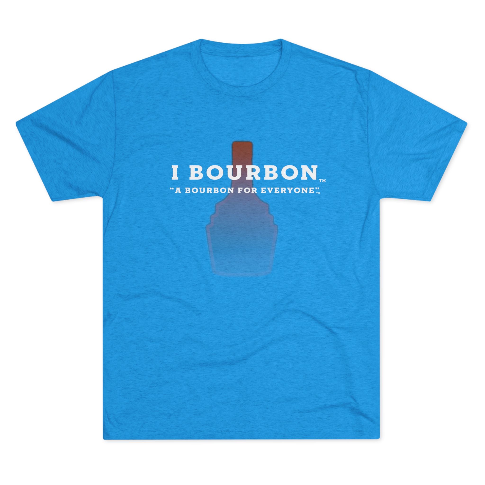 I Bourbon Outline Unisex Tri-Blend Crew Tee-7