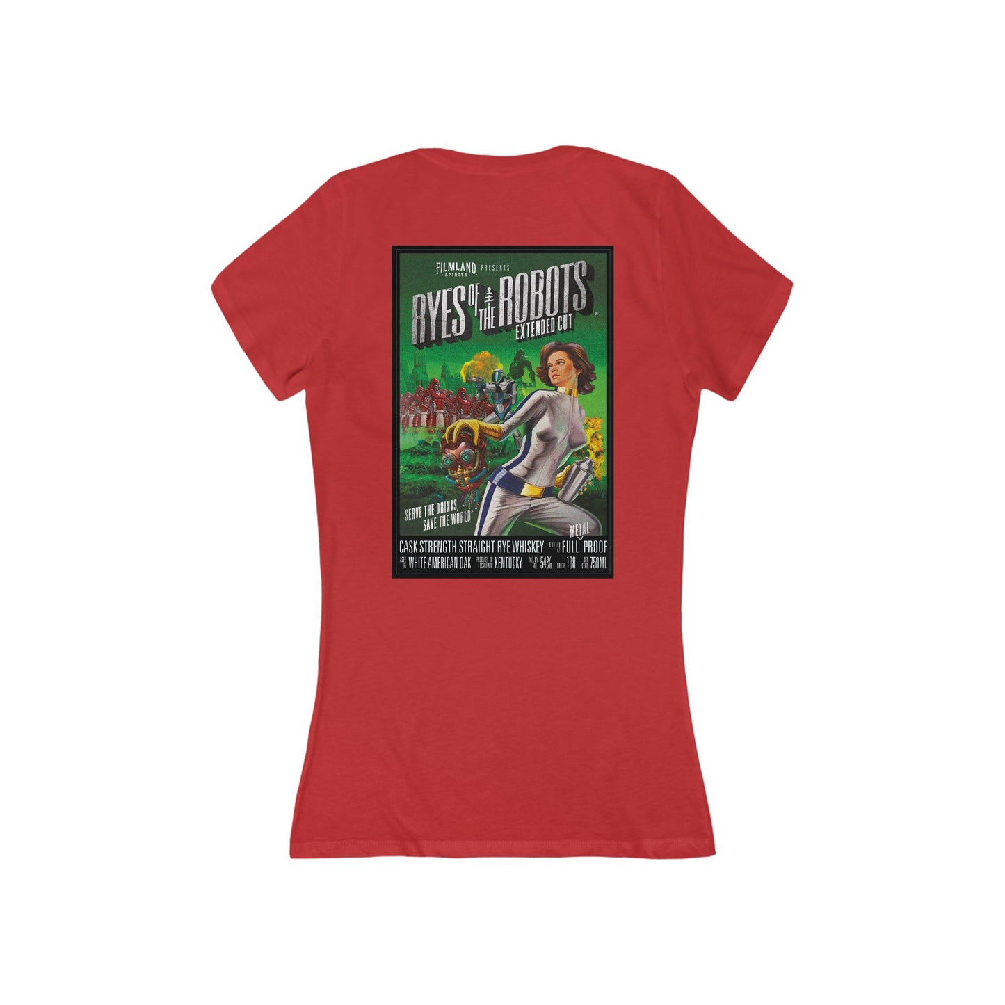 Filmland Women's Jersey Short Sleeve Deep V-Neck Tee