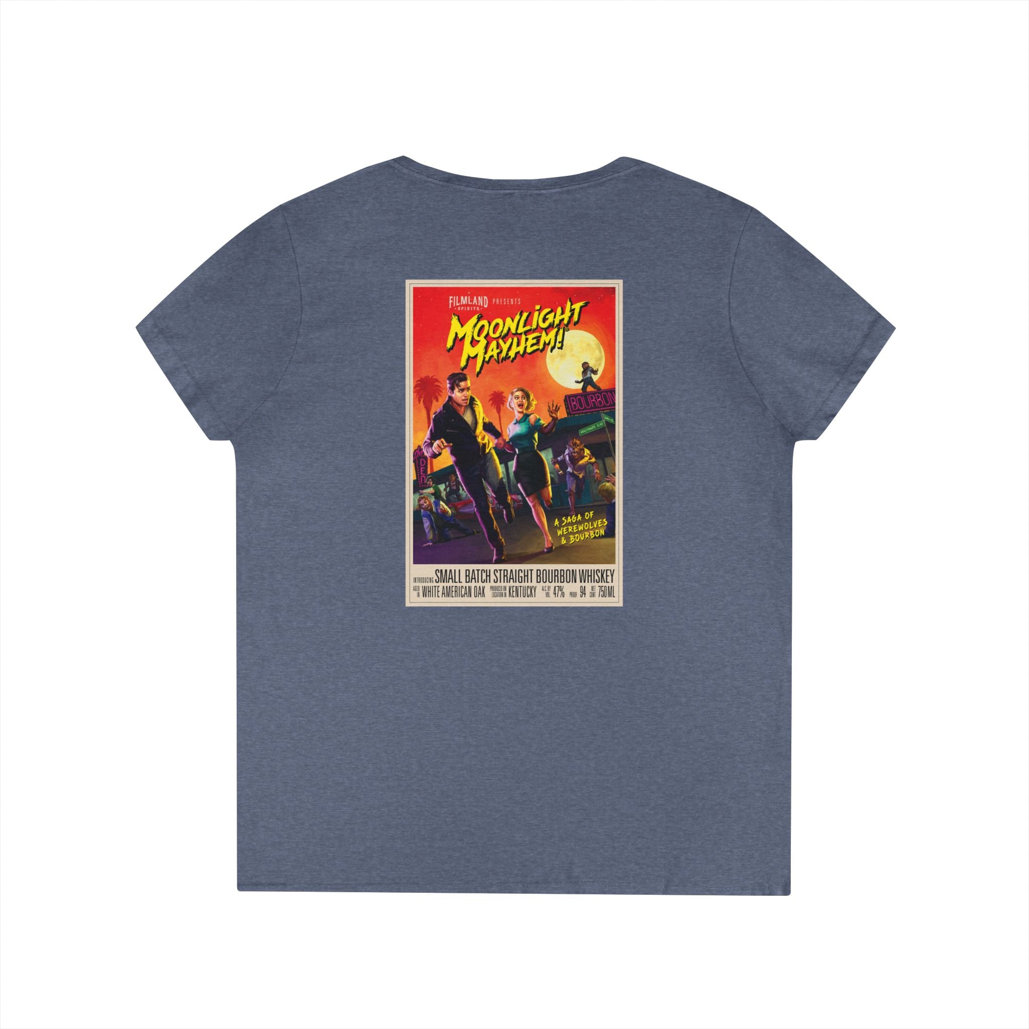 Filmland Ladies' V-Neck T-Shirt-13