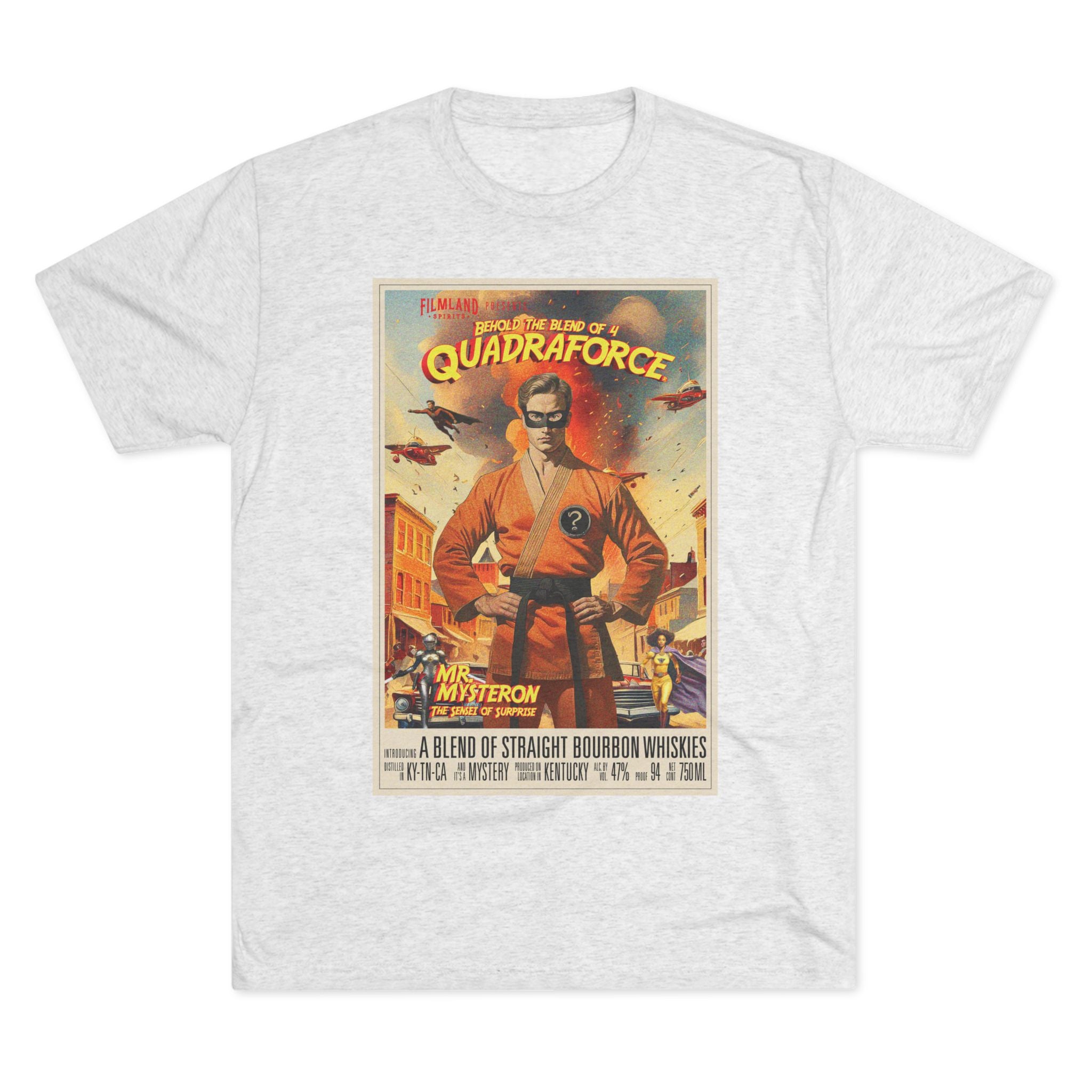Filmland Quadraforce Unisex Tri-Blend Crew Tee-7