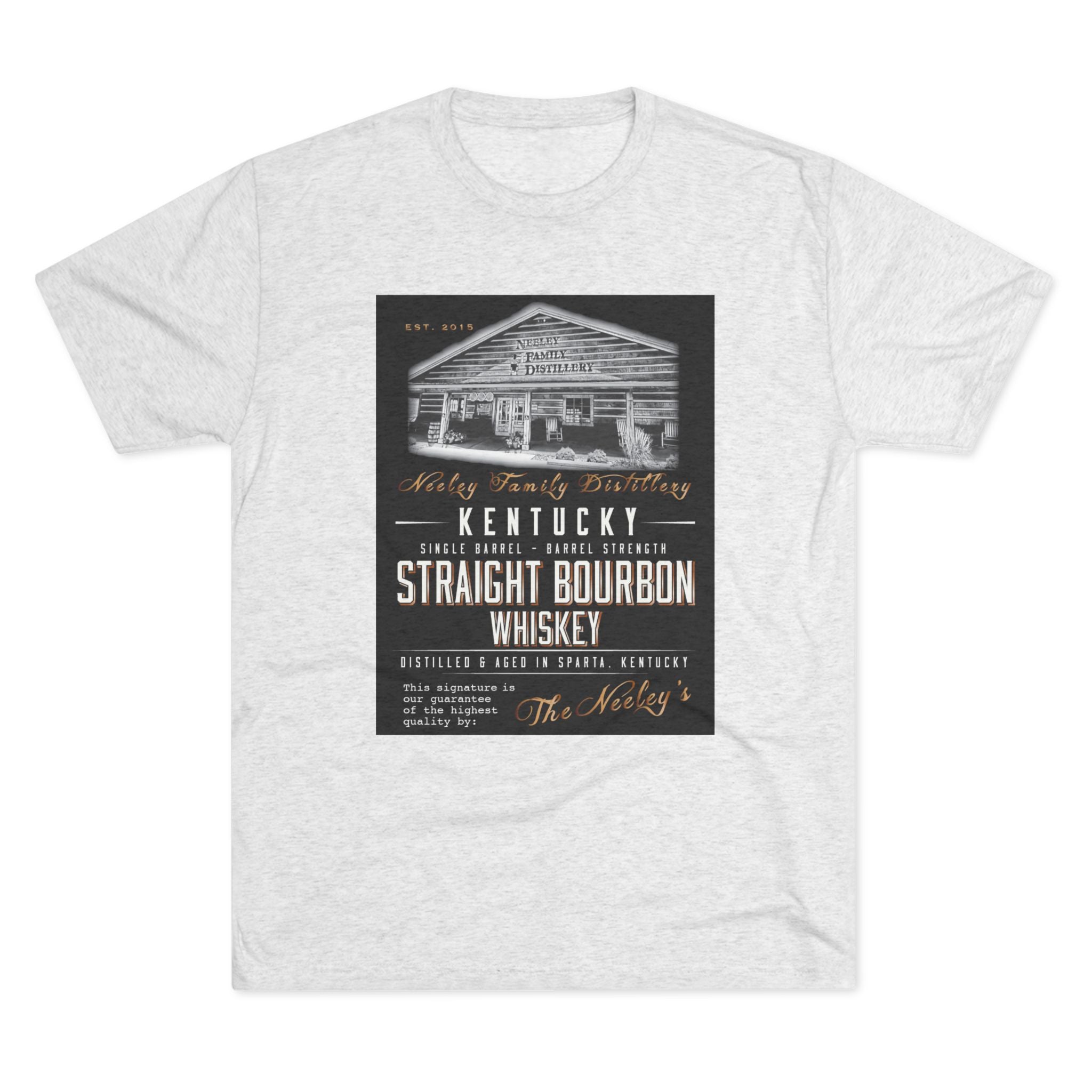Neeley Family Distillery Bourbon Unisex Tri-Blend Crew Tee-4