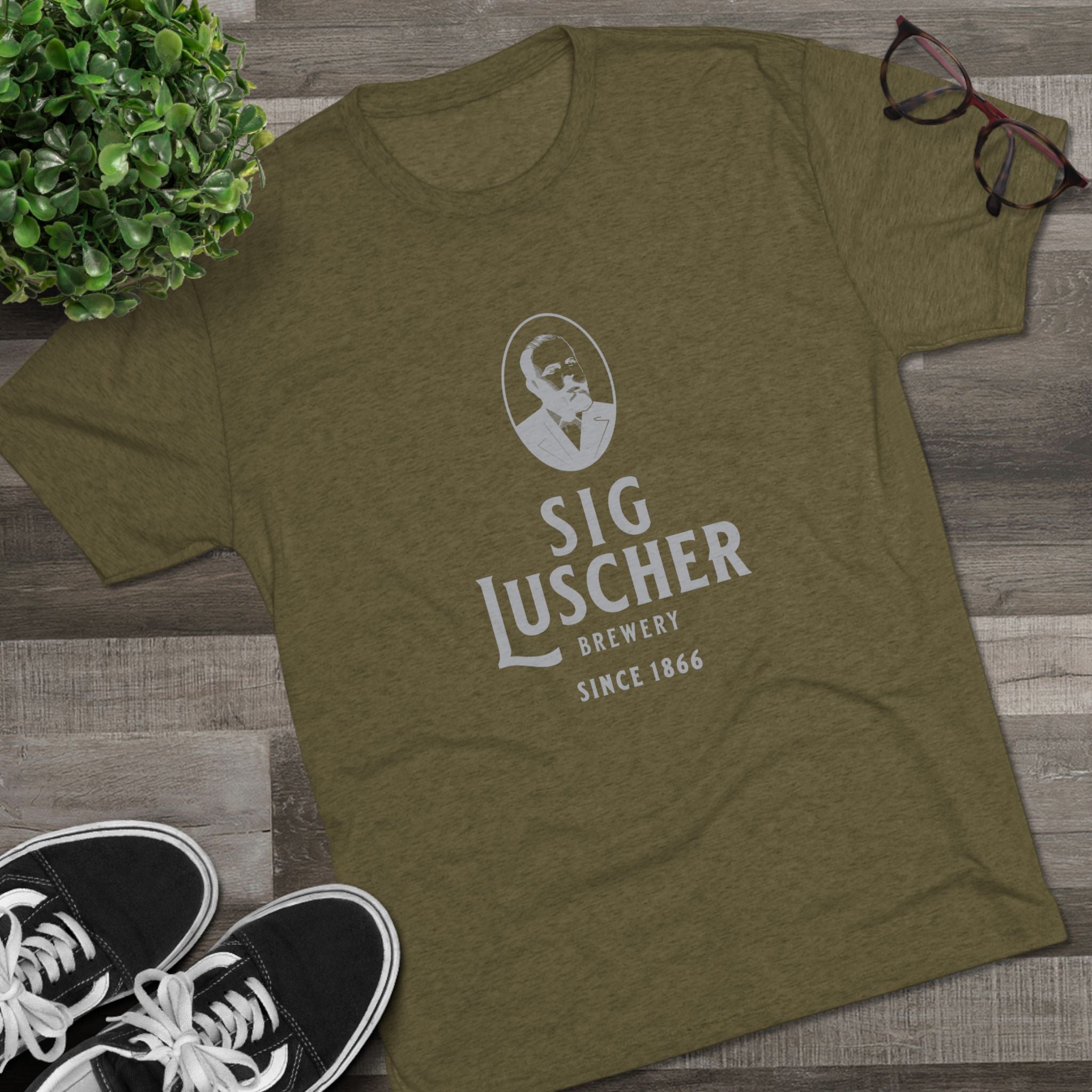 Sig Luscher Brewery Unisex Tri-Blend Crew Tee-12