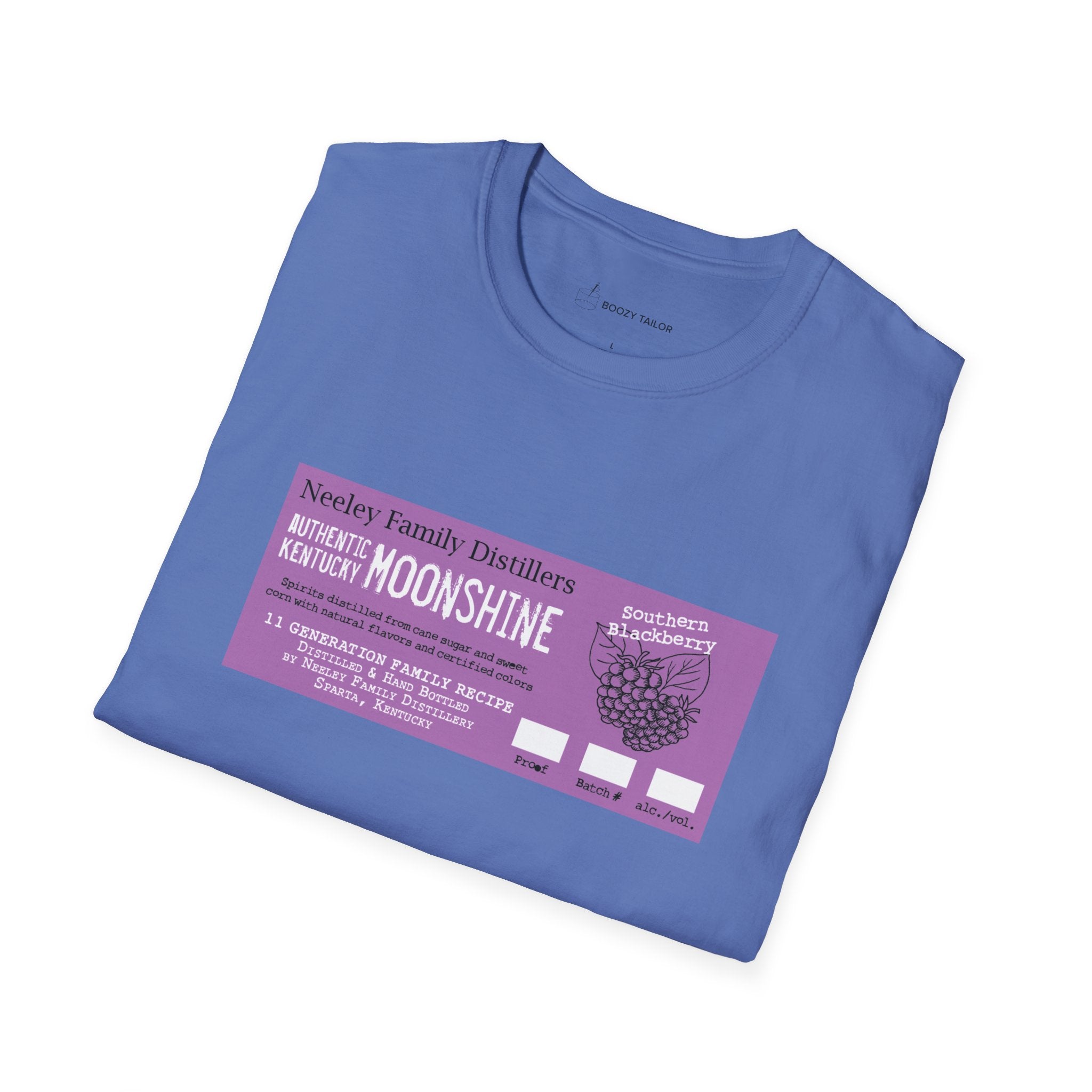 Neeley Family Distillers Southern Blackberry Moonshine Unisex Softstyle T-Shirt-23