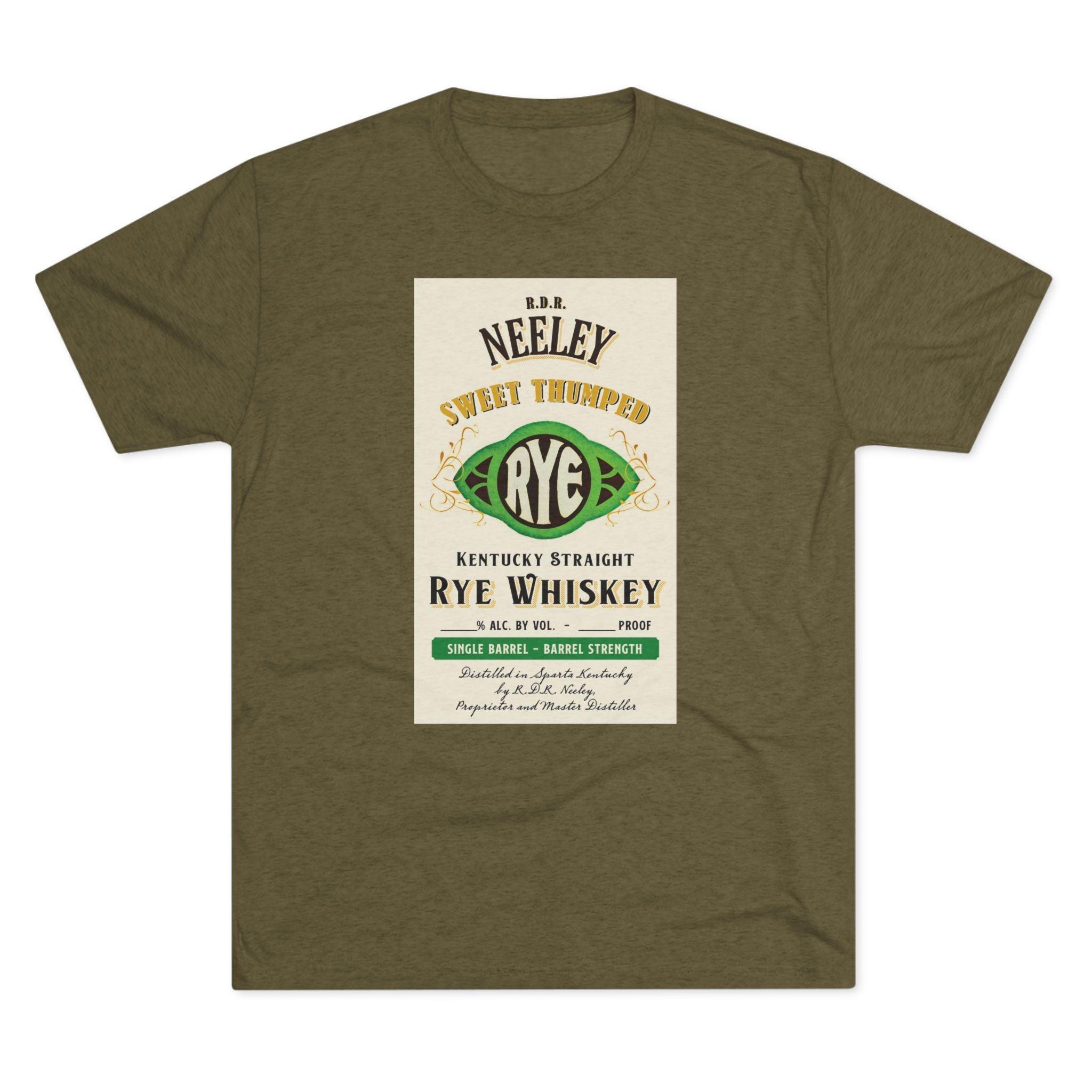 Neeley Sweet Thumped Rye Unisex Tri-Blend Crew Tee-2