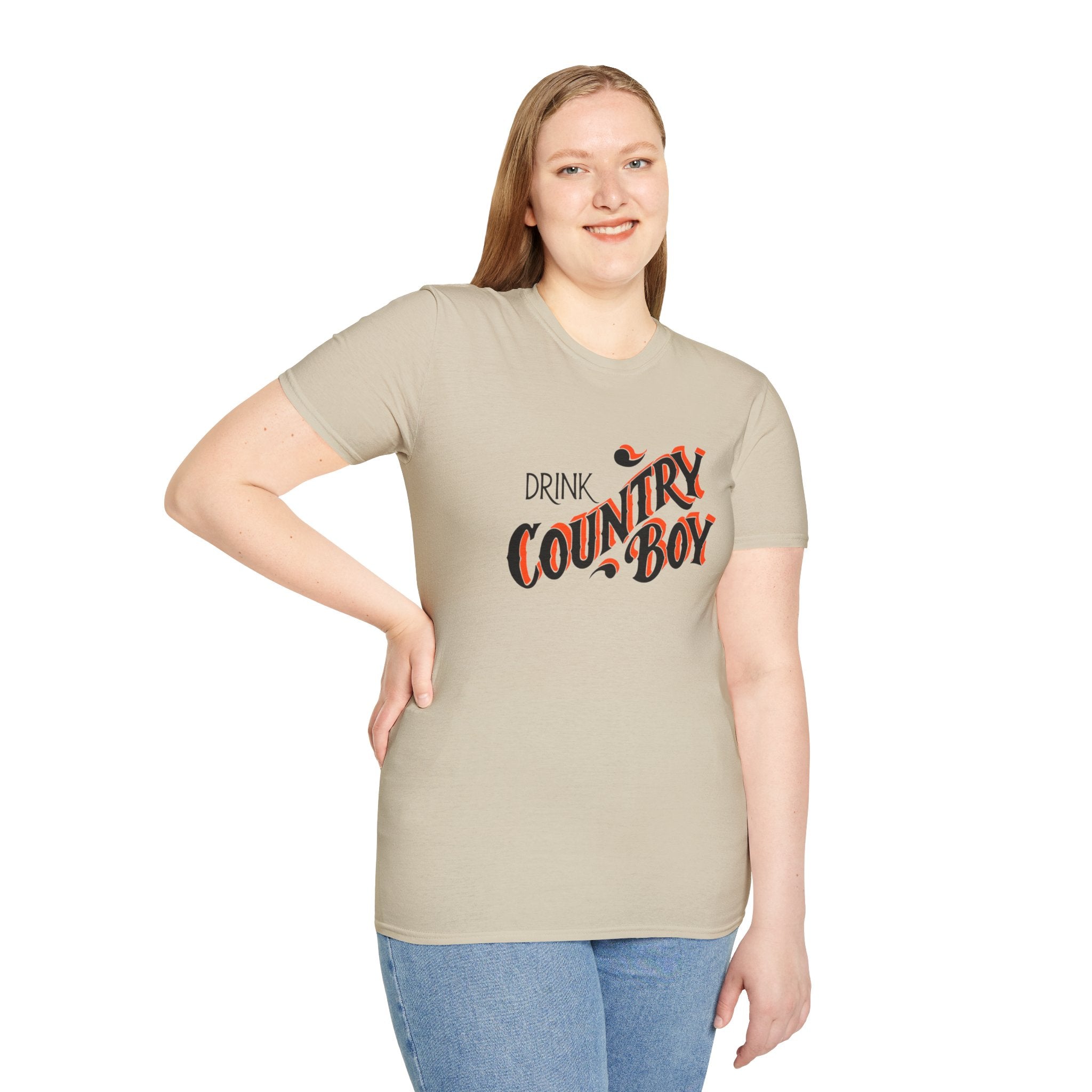 Drink Country Boy Beer Unisex Softstyle T-Shirt-19