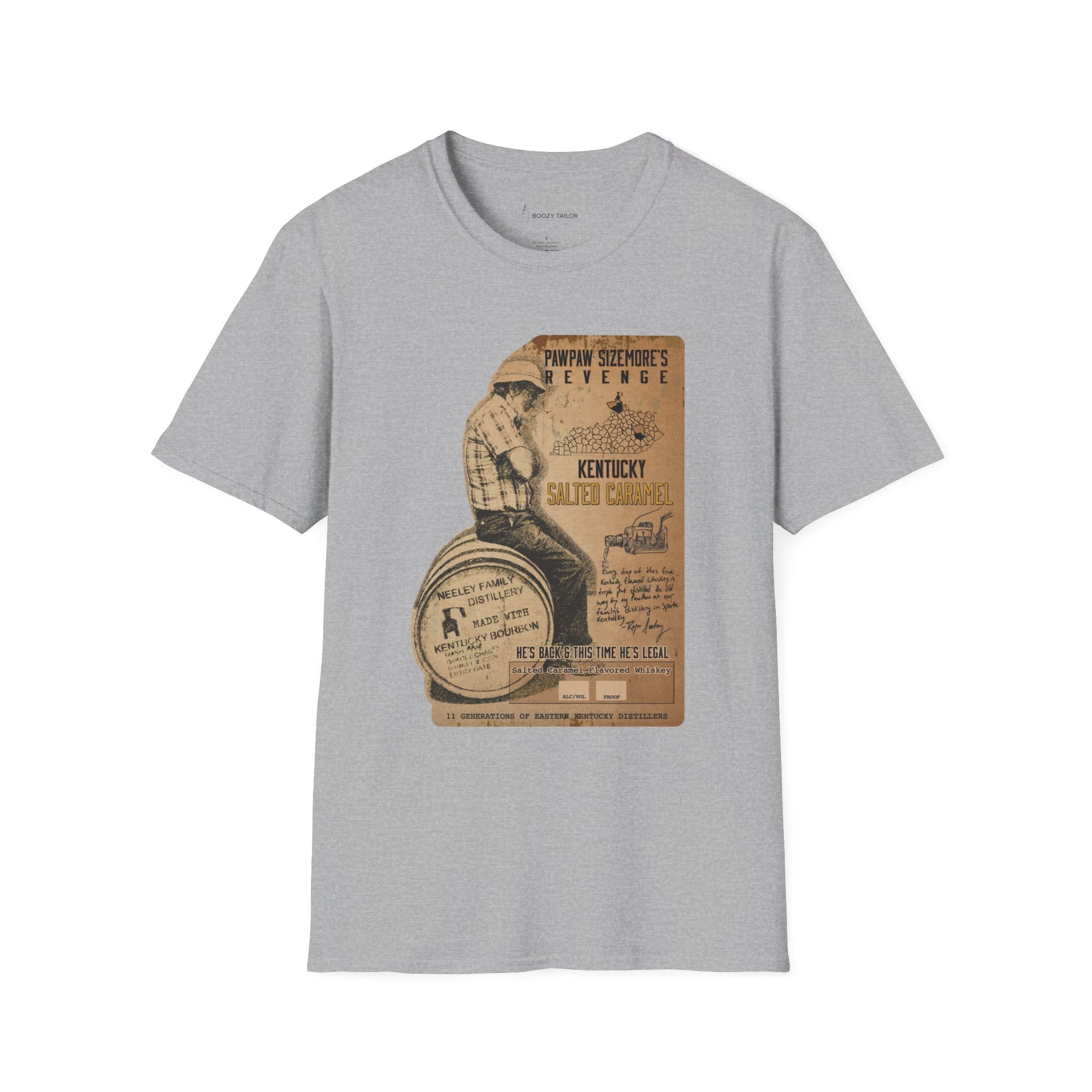 Neeley Family Distillery Papa Sizemore's Revenge Unisex Softstyle T-Shirt-6