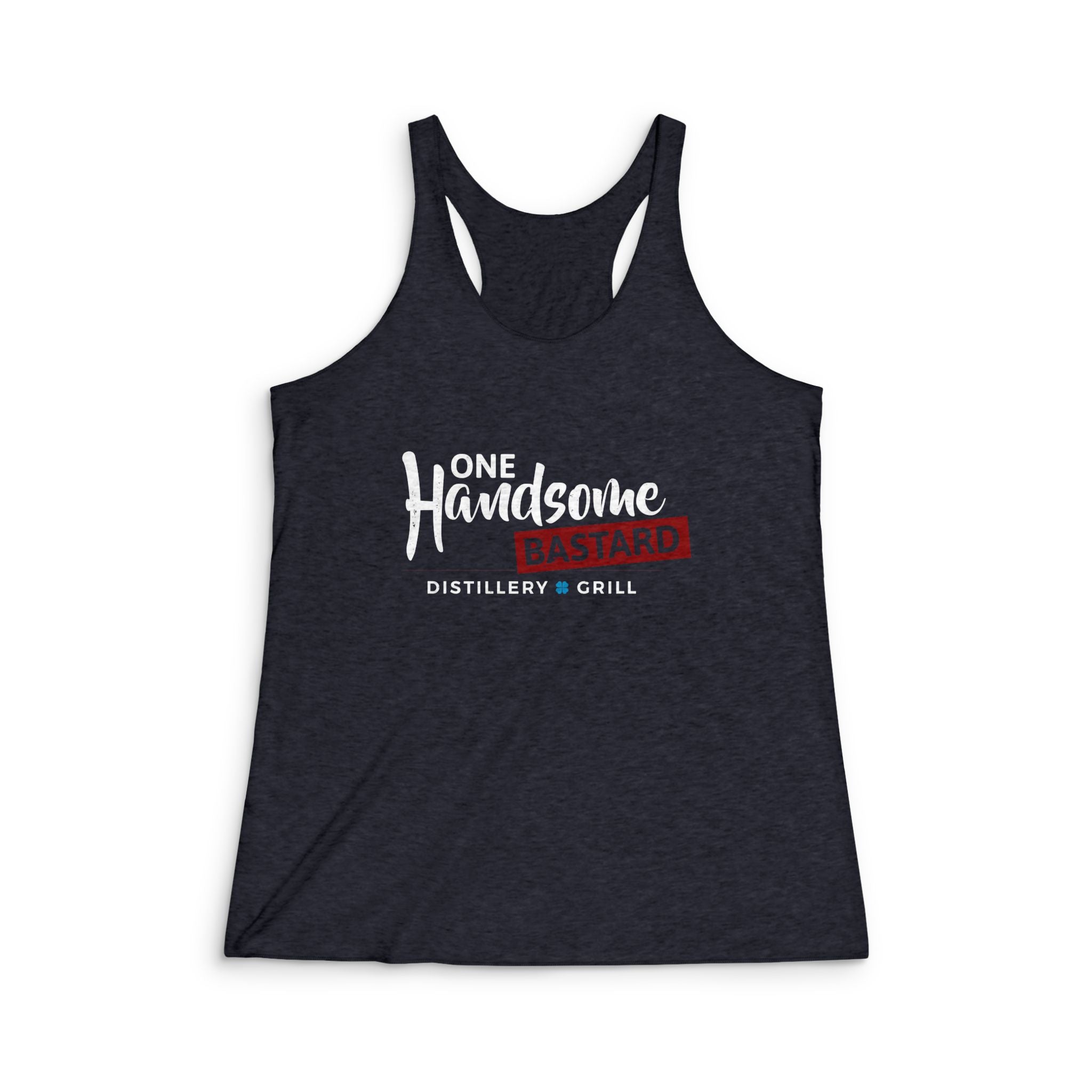 One Handsome Bastard Women's Tri-Blend Racerback Tank-3