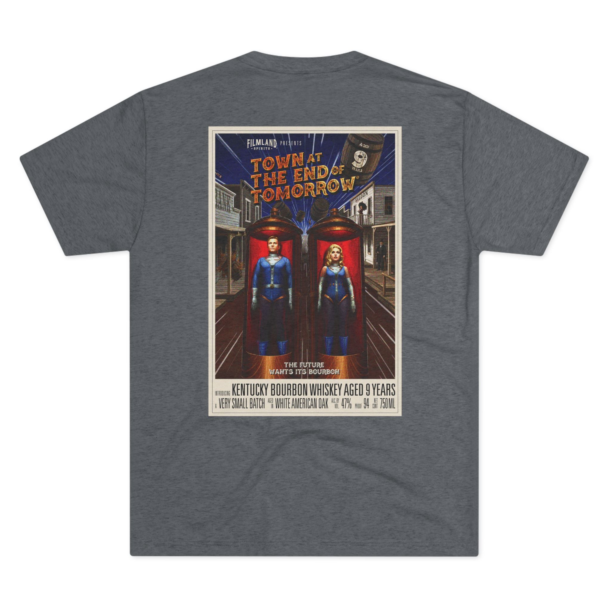 Filmland Town at the End of Tomorrow Unisex Tri-Blend Crew Tee-11