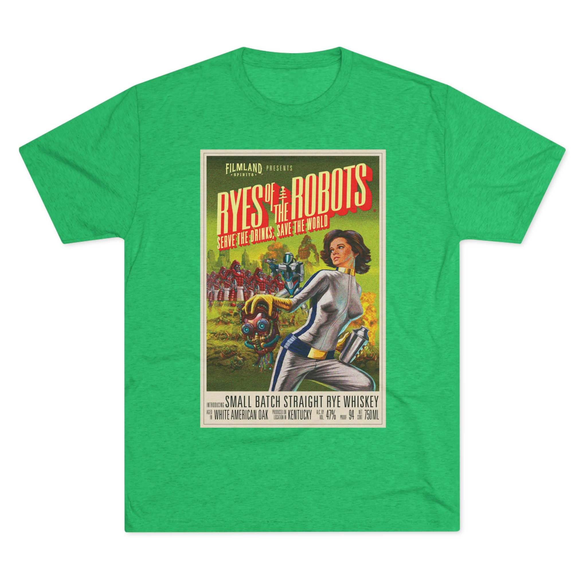 Filmland Ryes of the Robots Unisex Tri-Blend Crew Tee-3