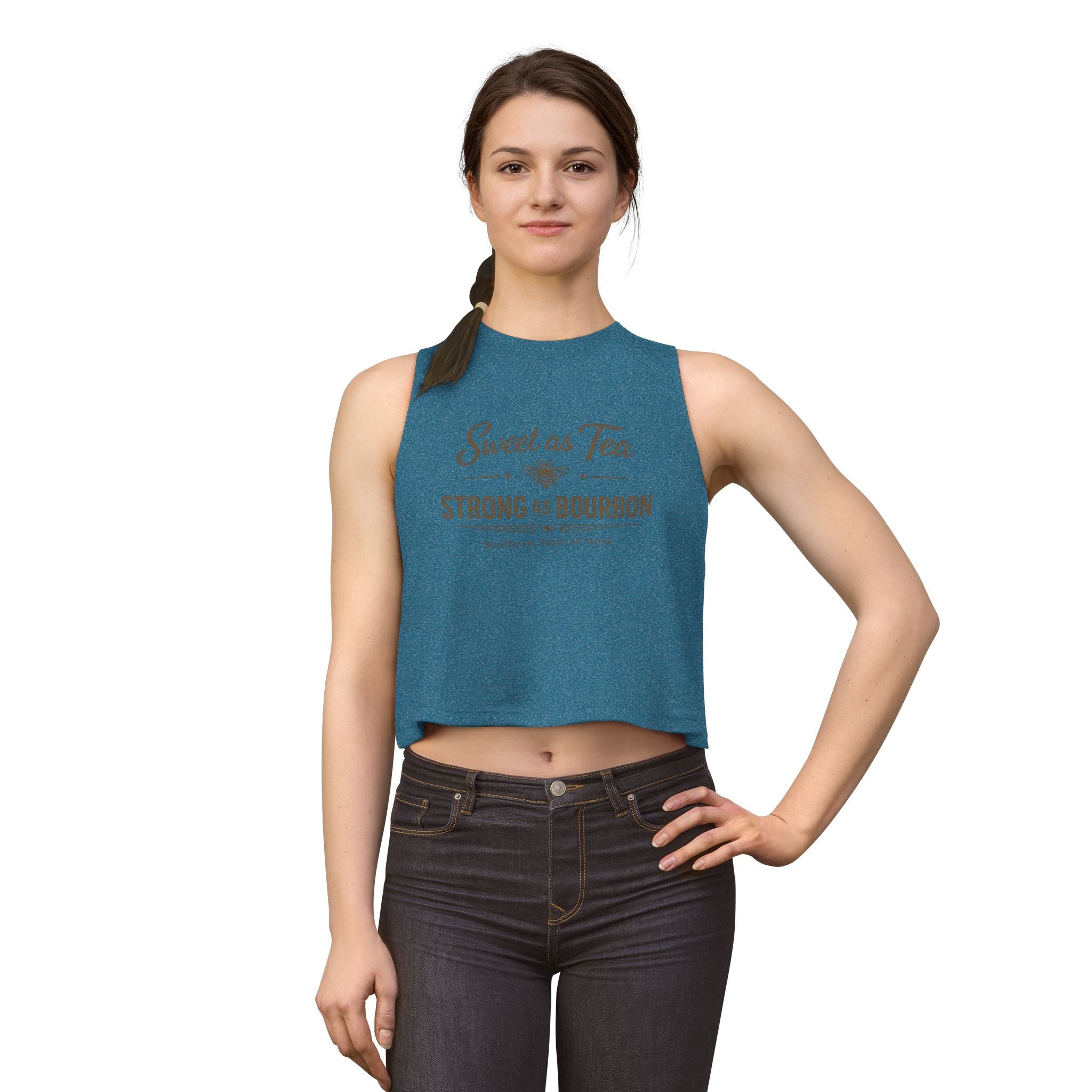 Sweet as Tea. Strong as Bourbon. Women's Crop Top-17