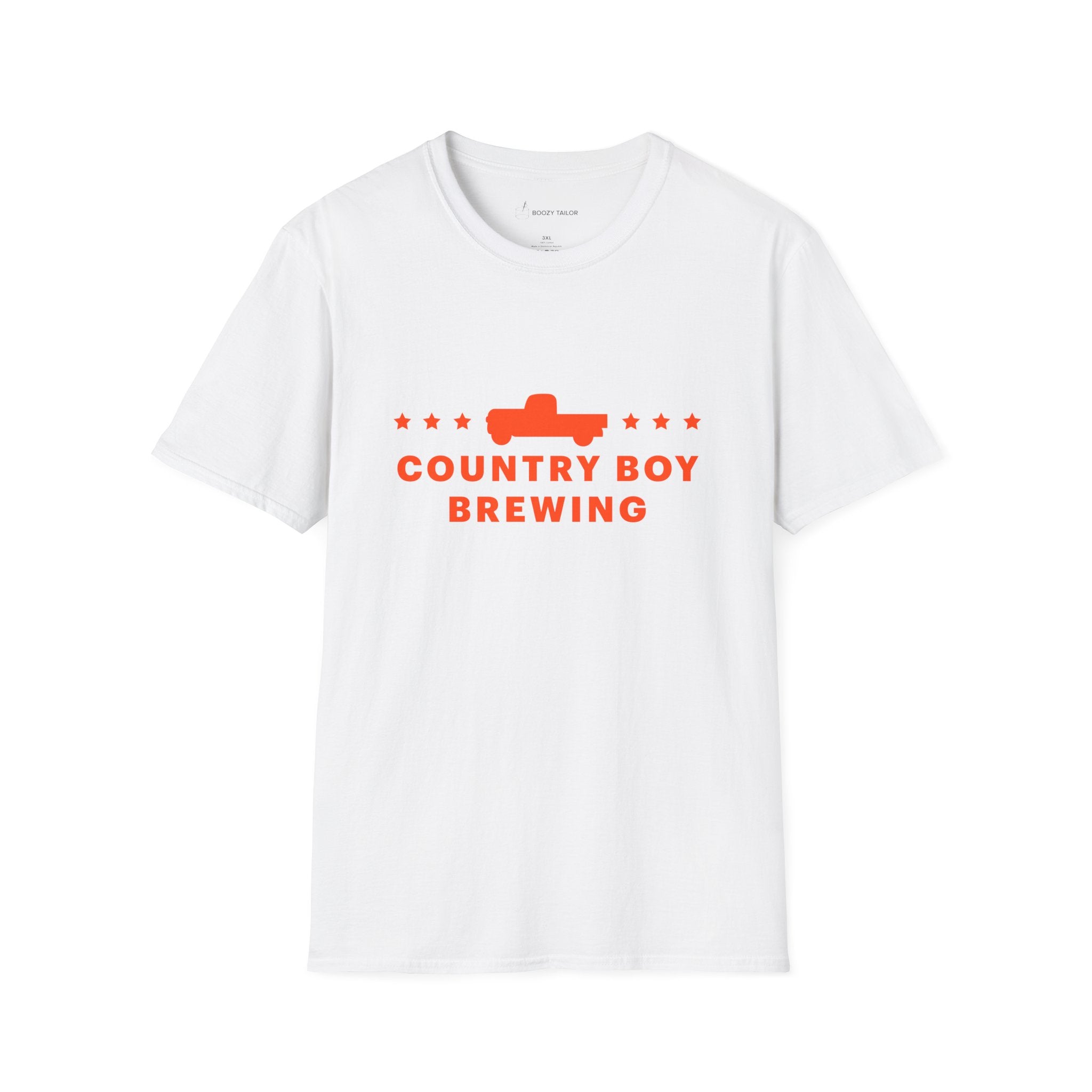 Country Boy Brewing Trucks and Stars Unisex Softstyle T-Shirt-3