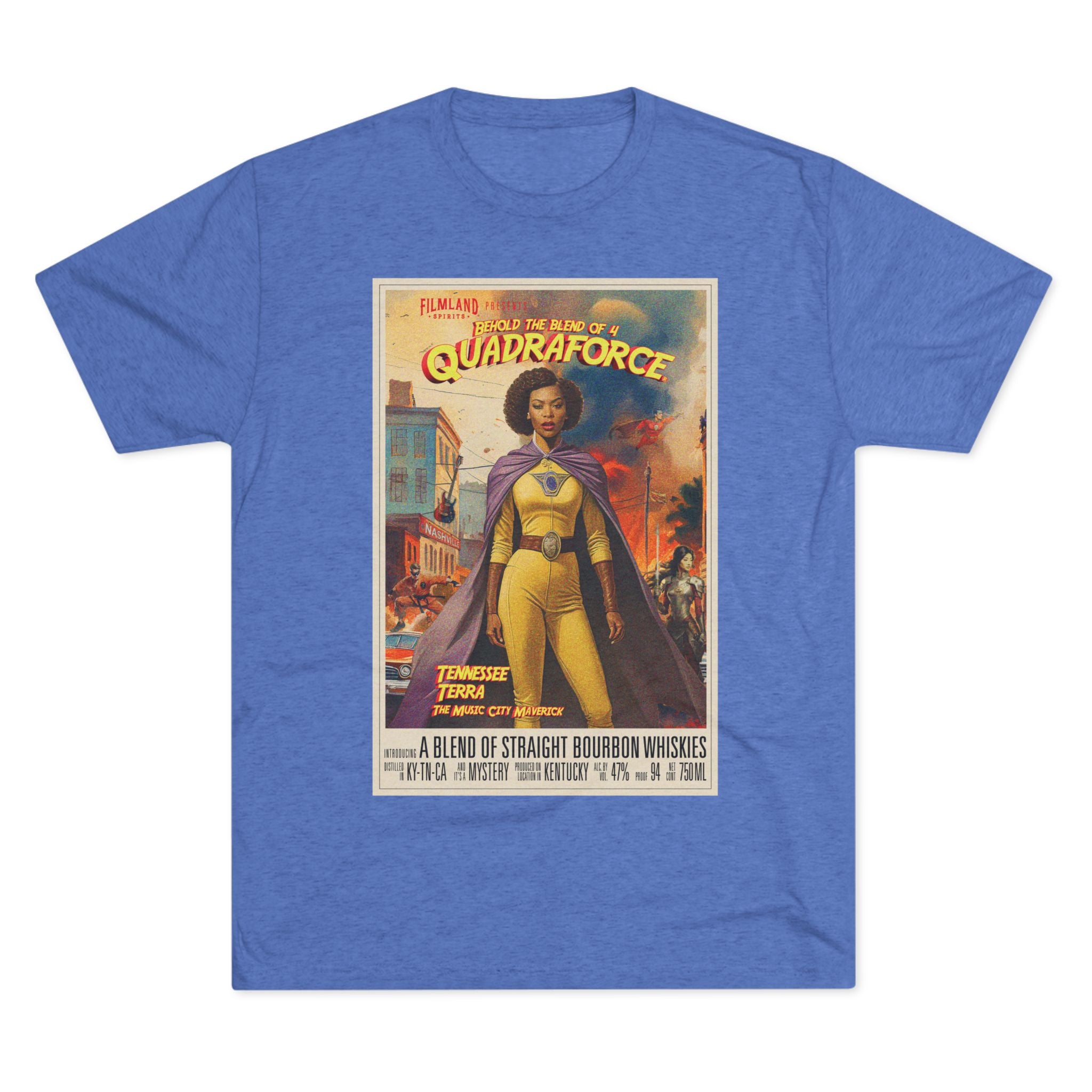 Filmland Quadraforce Unisex Tri-Blend Crew Tee-3