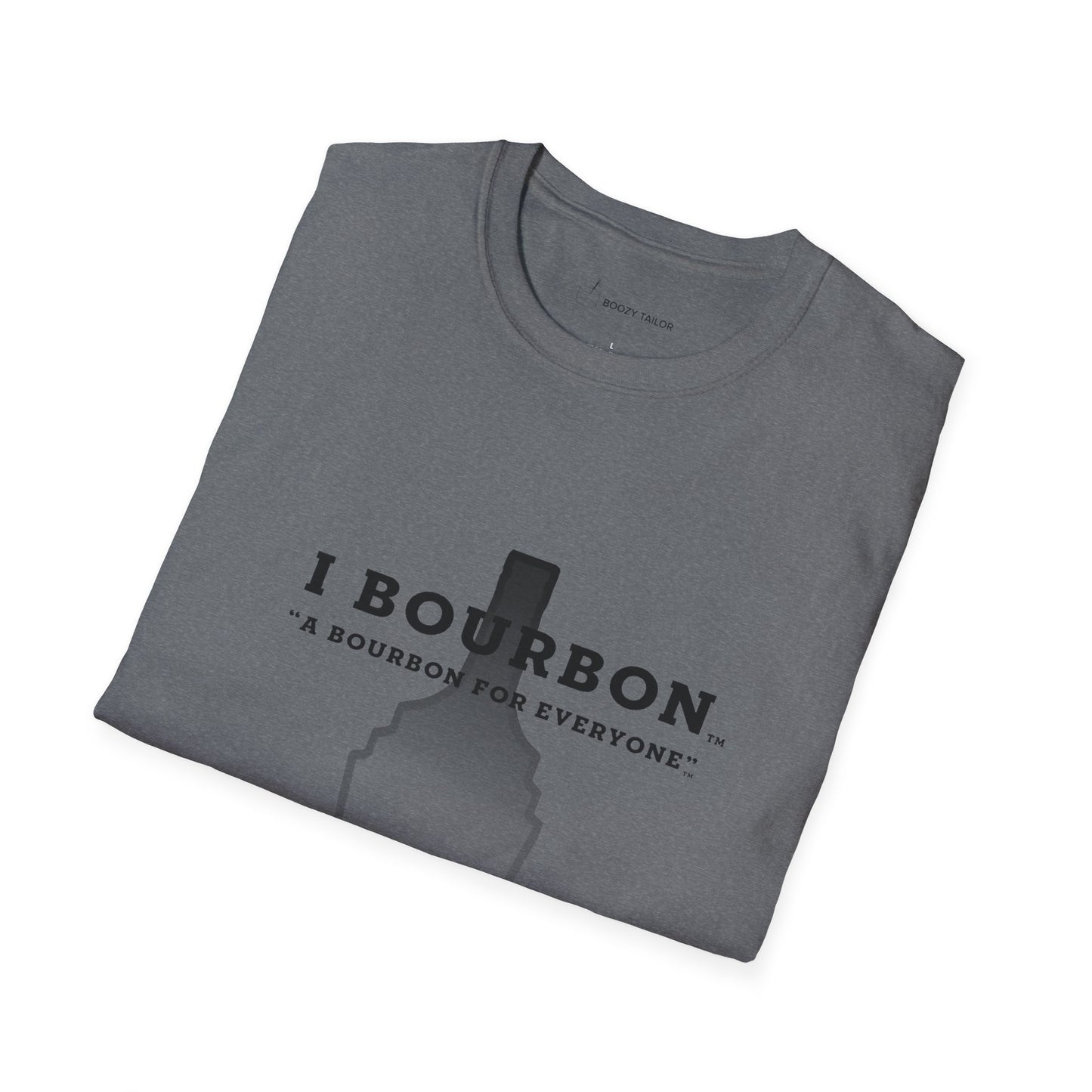 I Bourbon Faded Bottle Unisex Softstyle T-Shirt