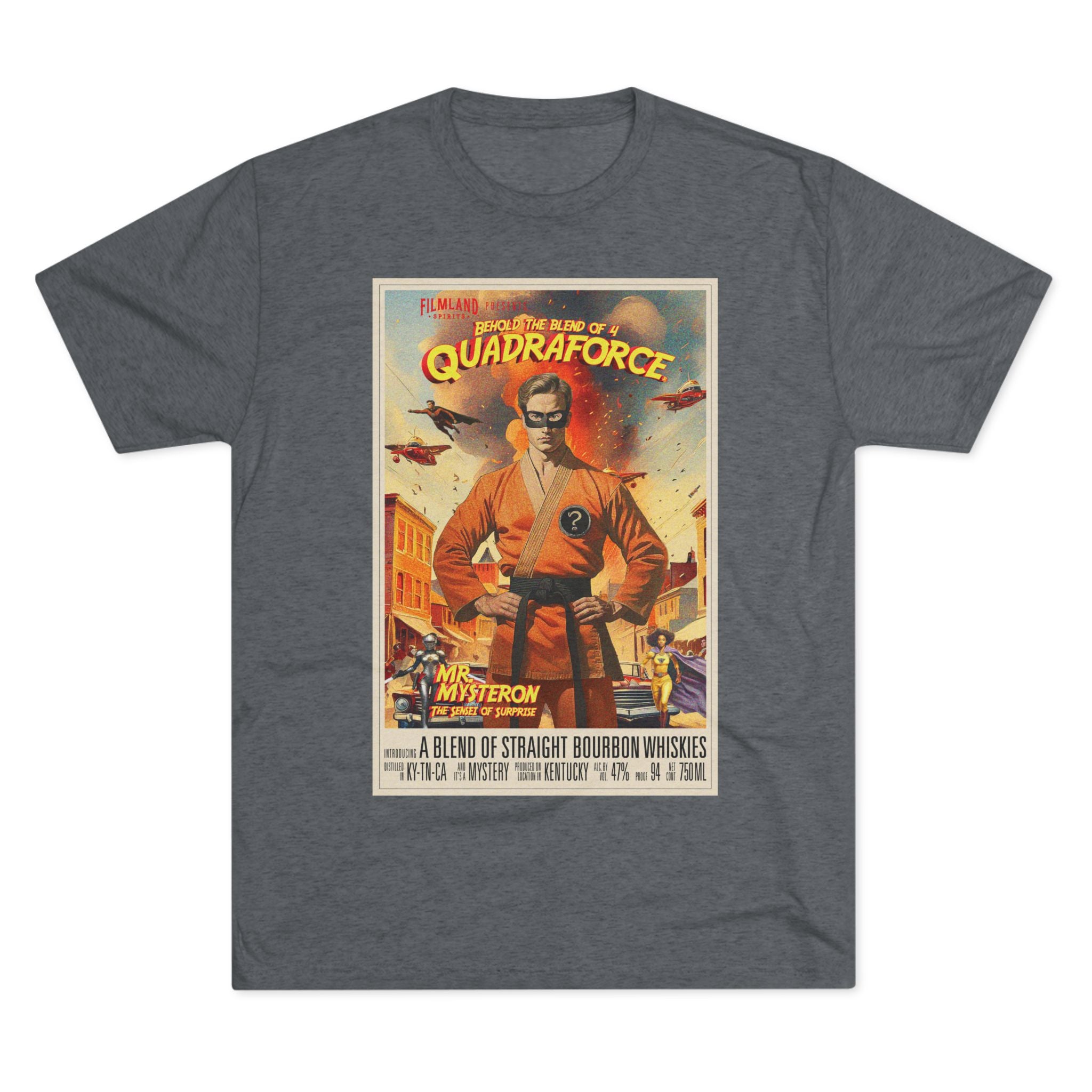Filmland Quadraforce Unisex Tri-Blend Crew Tee-11