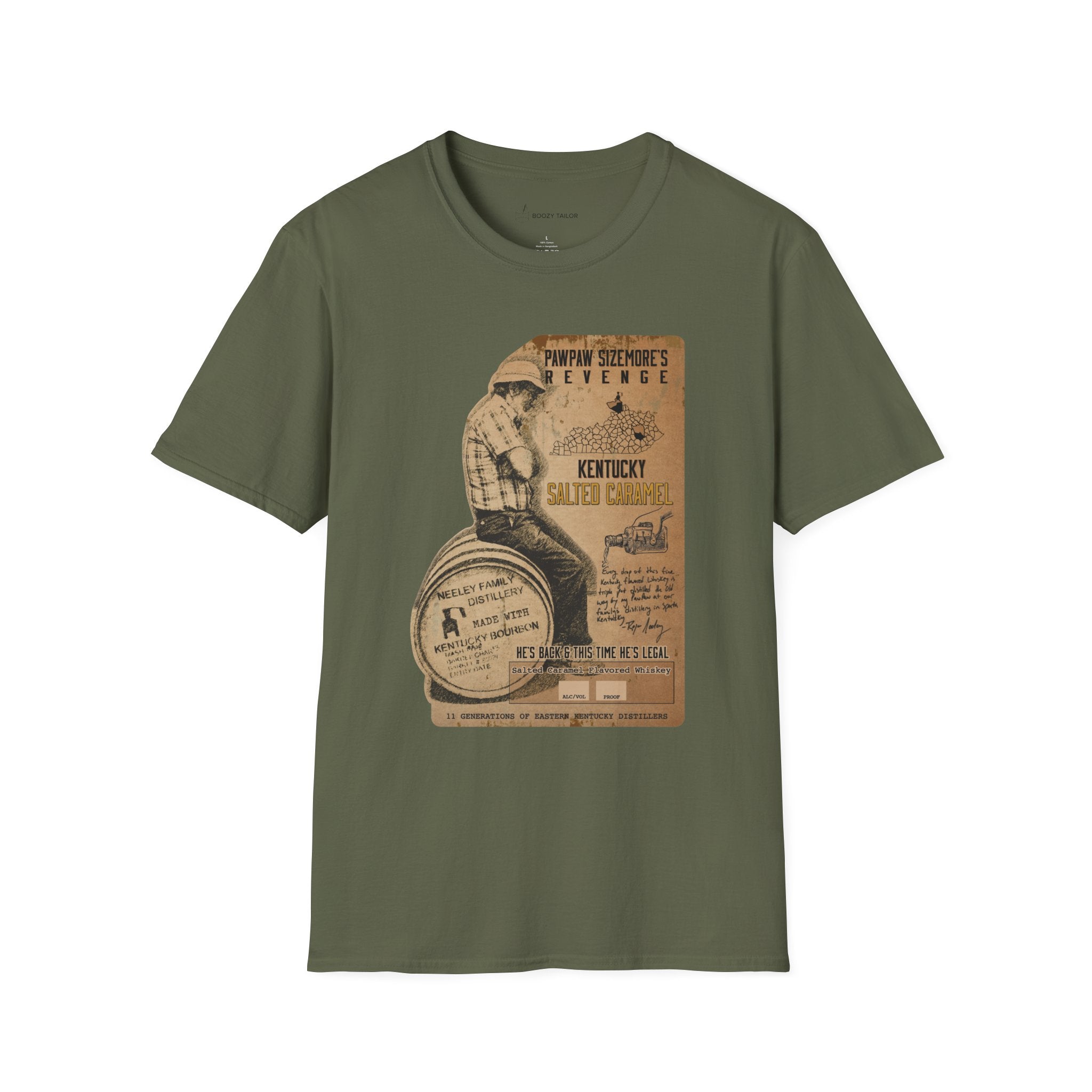 Neeley Family Distillery Papa Sizemore's Revenge Unisex Softstyle T-Shirt-3