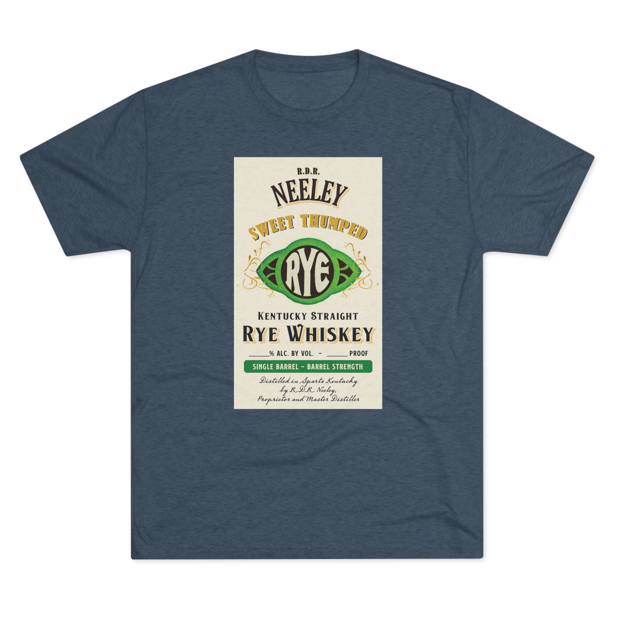 Neeley Sweet Thumped Rye Unisex Tri-Blend Crew Tee-4