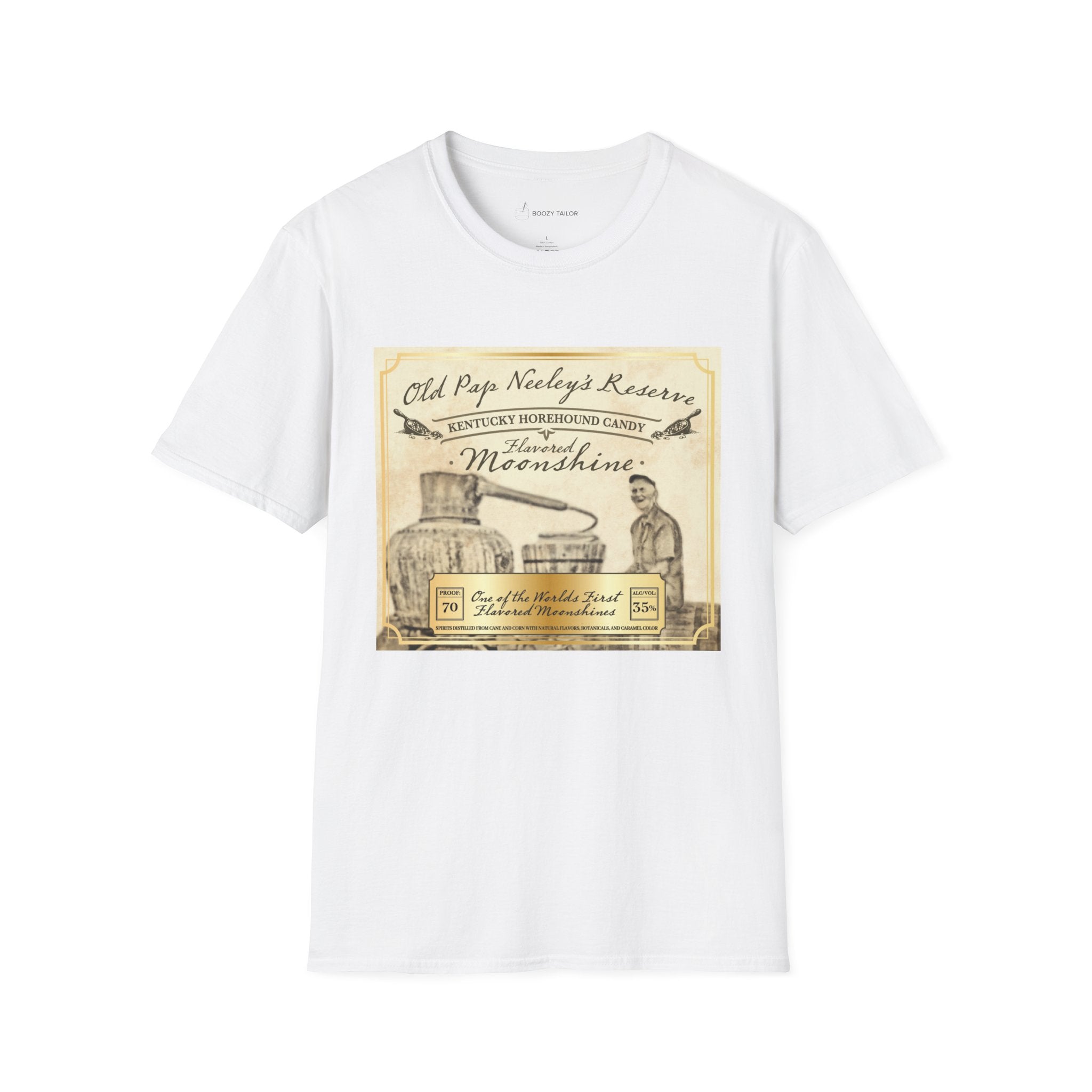 Old Pap Neeley's Reserve Moonshine Unisex Softstyle T-Shirt-3