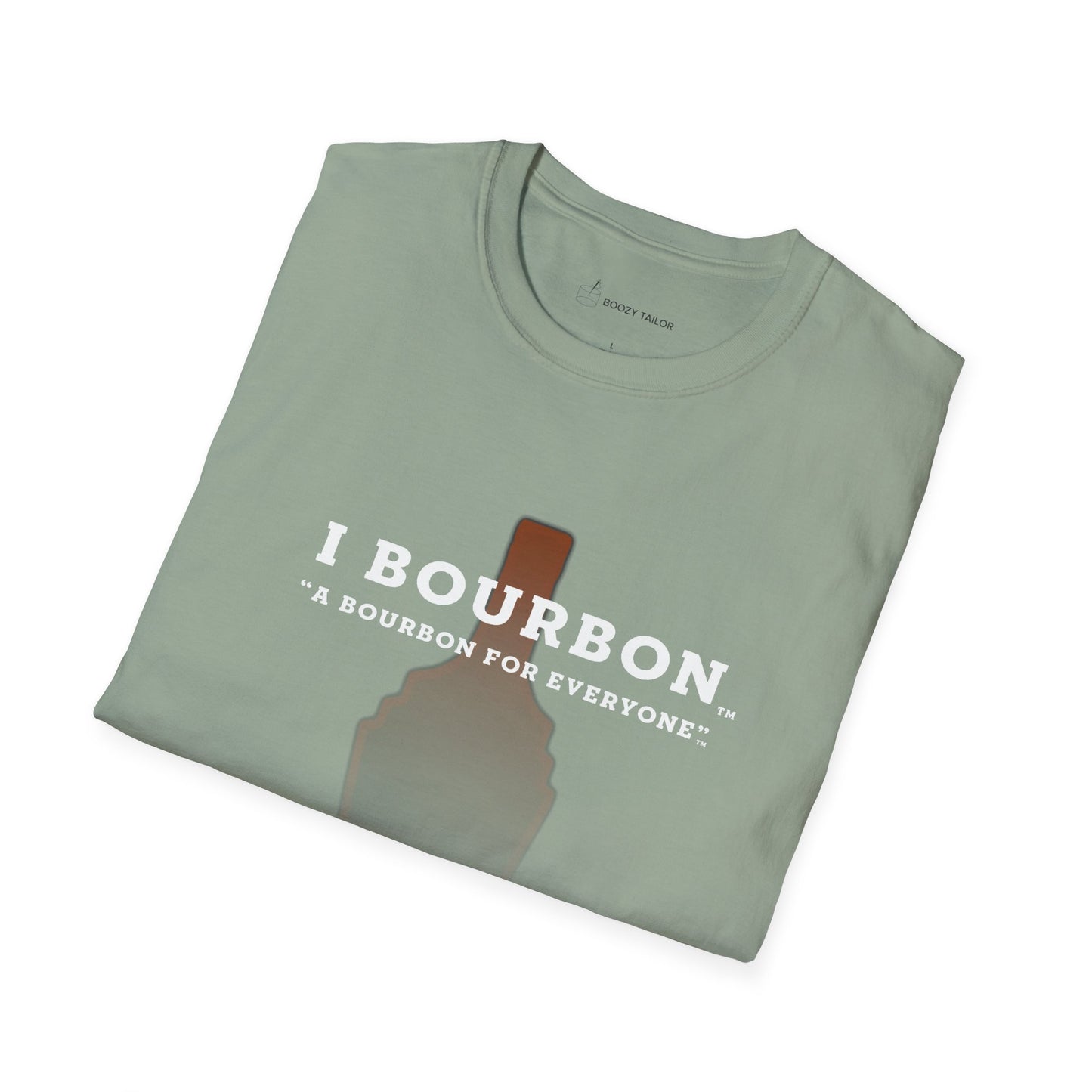 I Bourbon Faded Bottle Unisex Softstyle T-Shirt