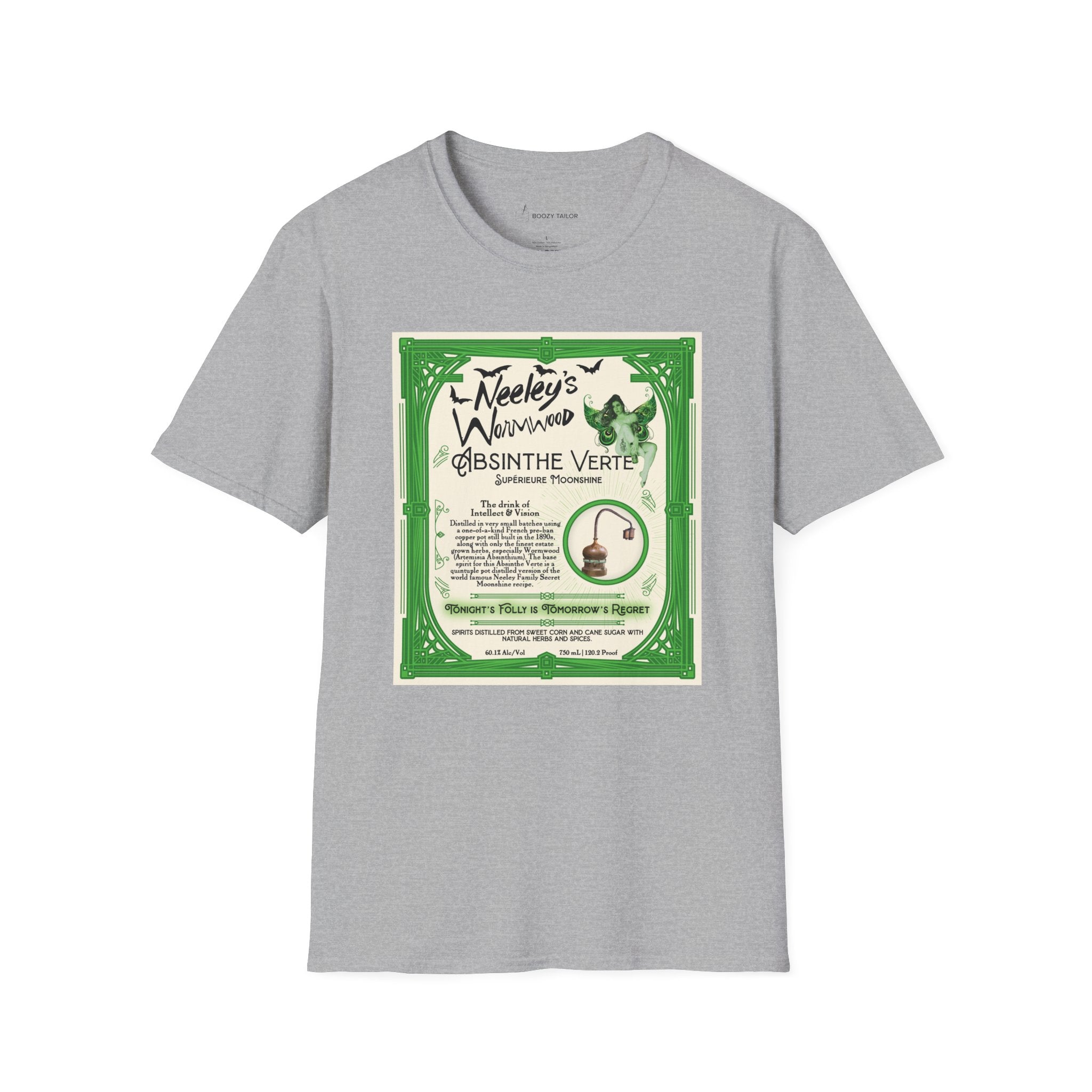 Neeley's Wormwood Absinthe Unisex Softstyle T-Shirt-4