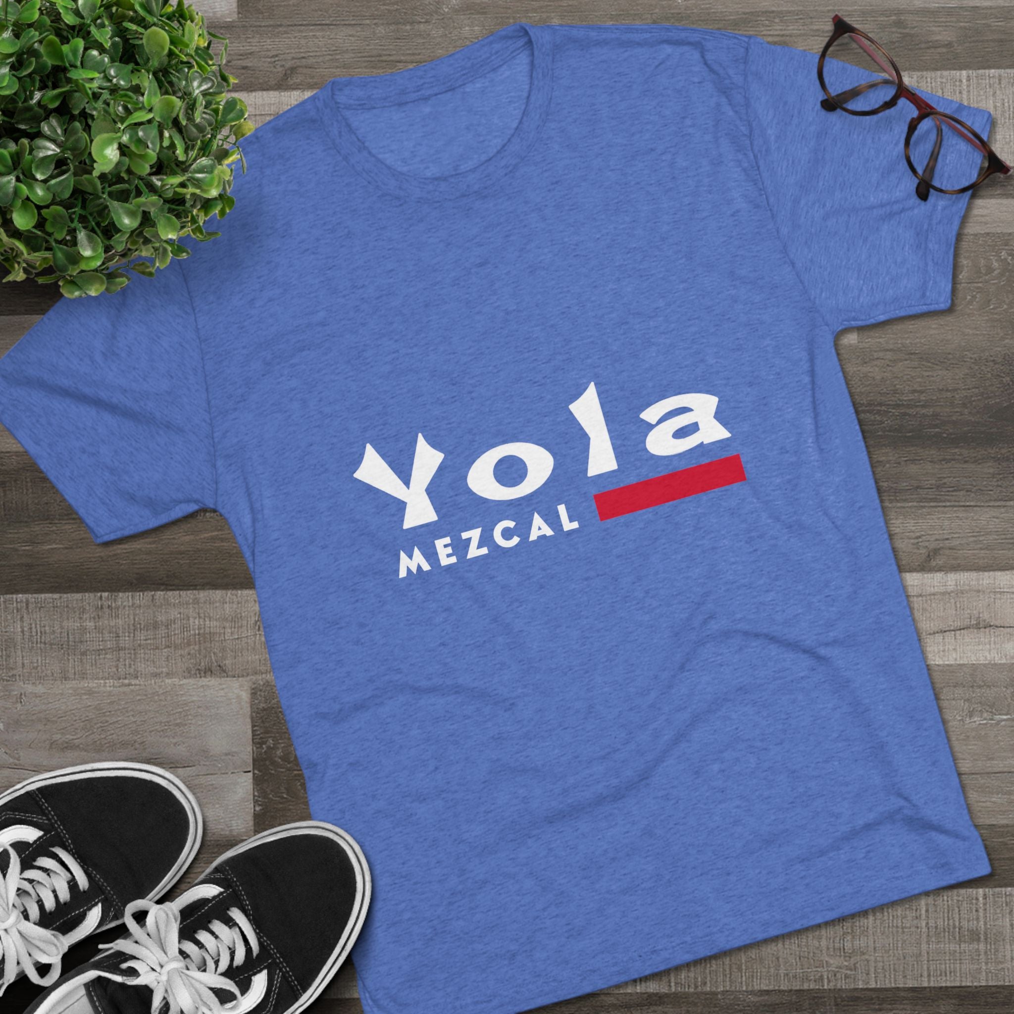 Yola Mezcal Logo Unisex Tri-Blend Crew Tee-19