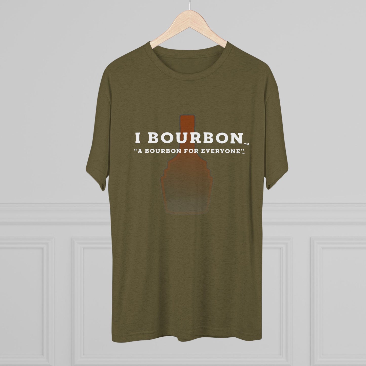 I Bourbon Outline Unisex Tri-Blend Crew Tee