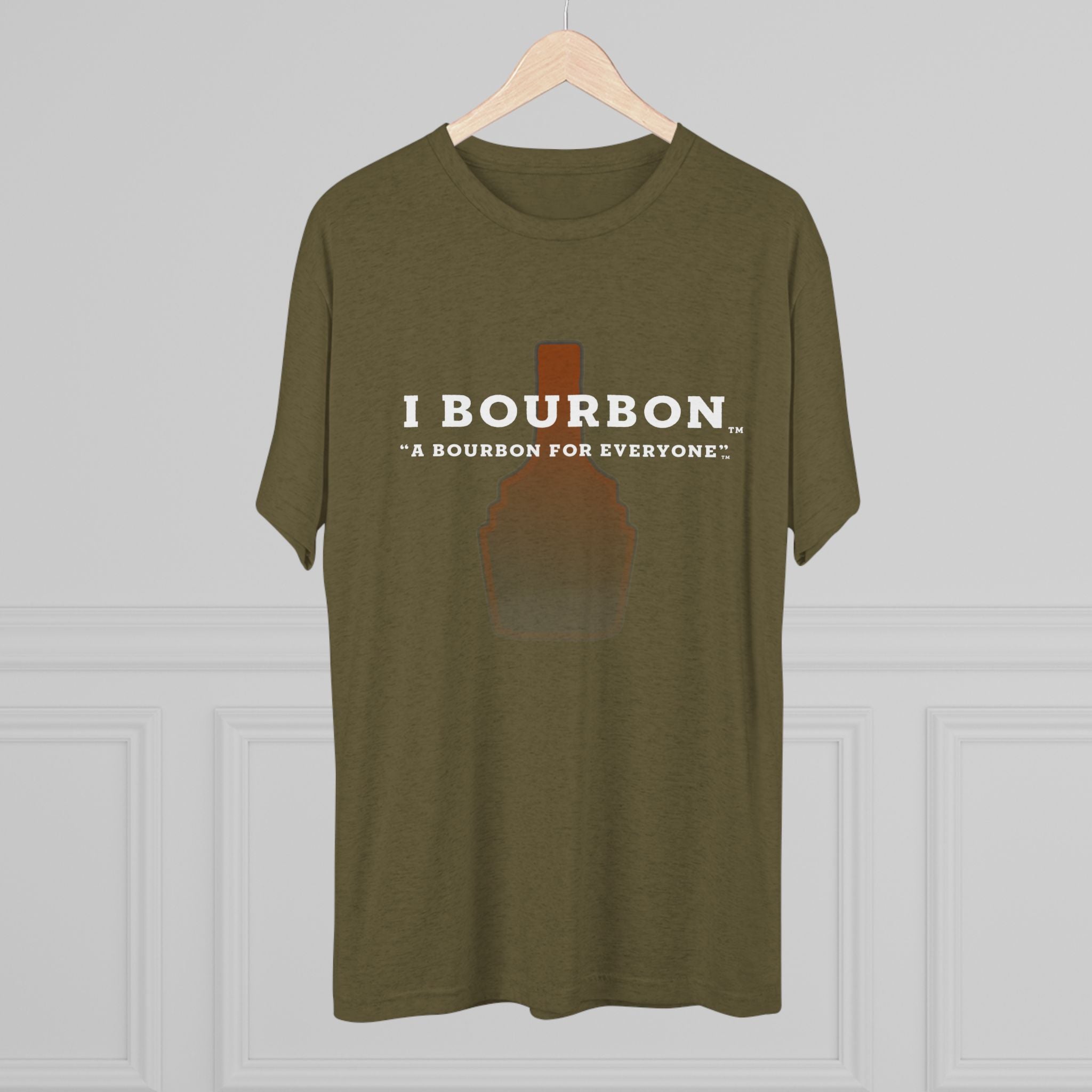 I Bourbon Outline Unisex Tri-Blend Crew Tee-21
