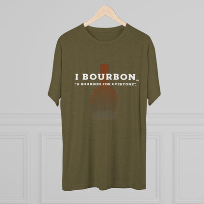 I Bourbon Outline Unisex Tri-Blend Crew Tee
