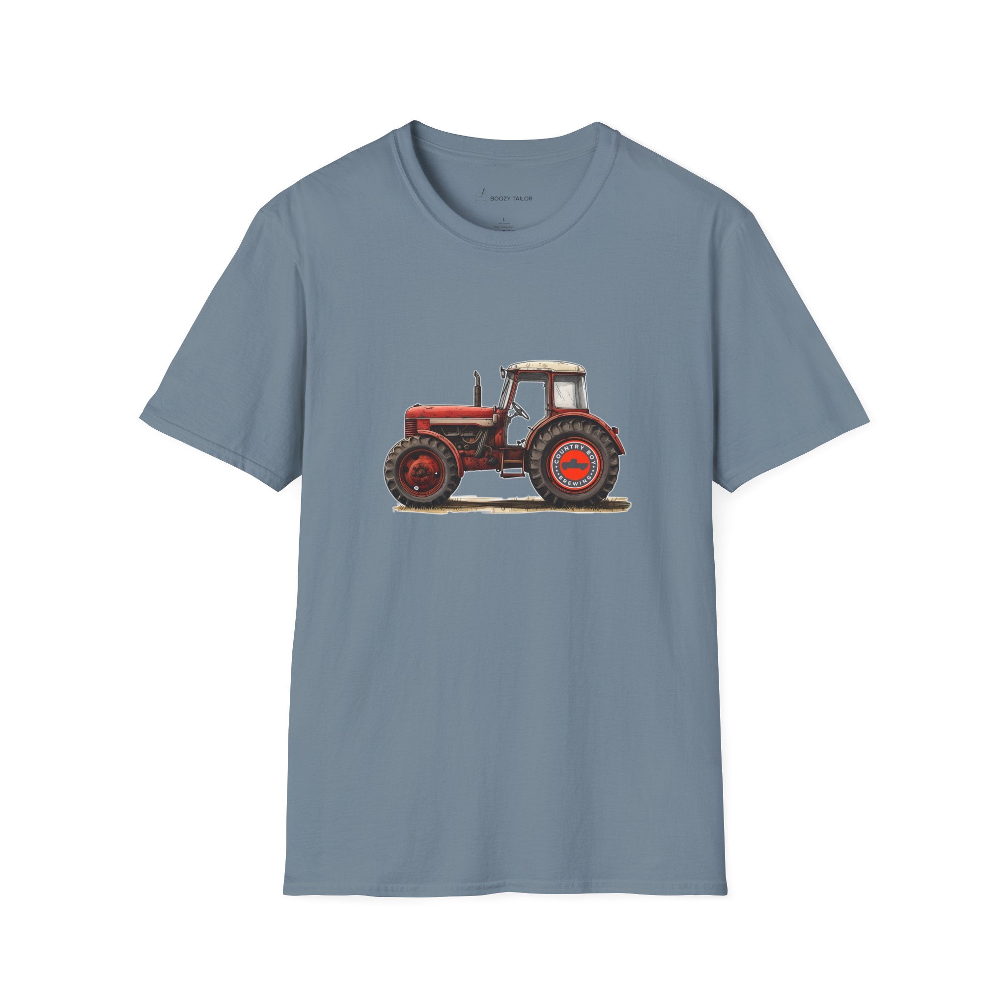 Country Boy Brewing Tractor Unisex Softstyle T-Shirt-3