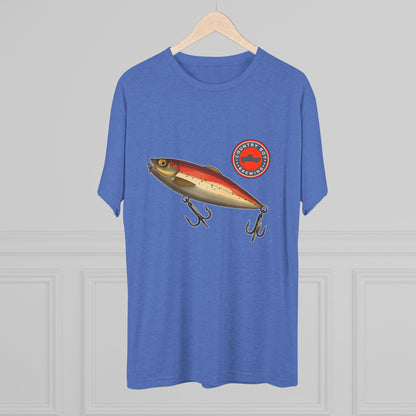 Country Boy Fishing Lure Unisex Tri-Blend Crew Tee
