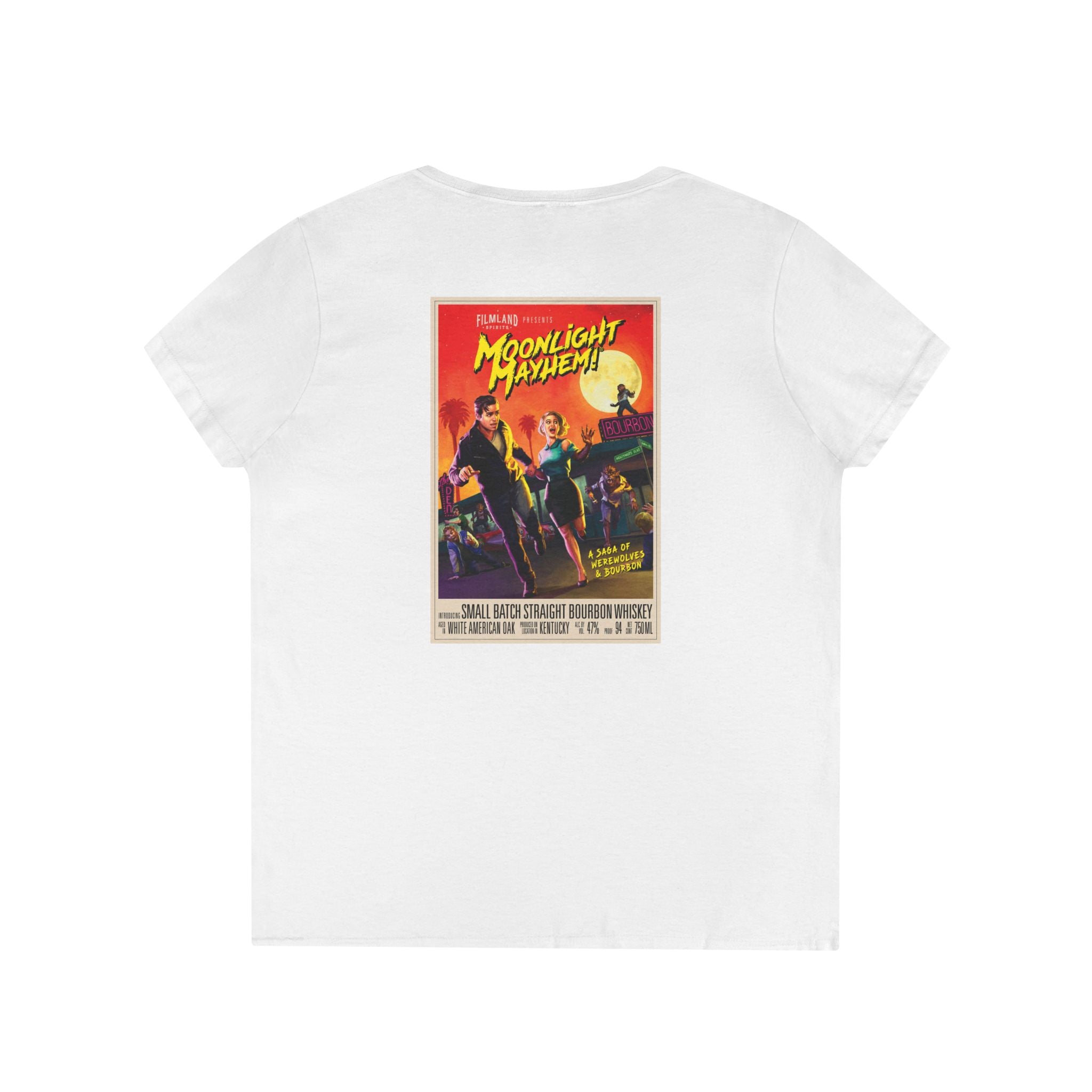 Filmland Ladies' V-Neck T-Shirt-10