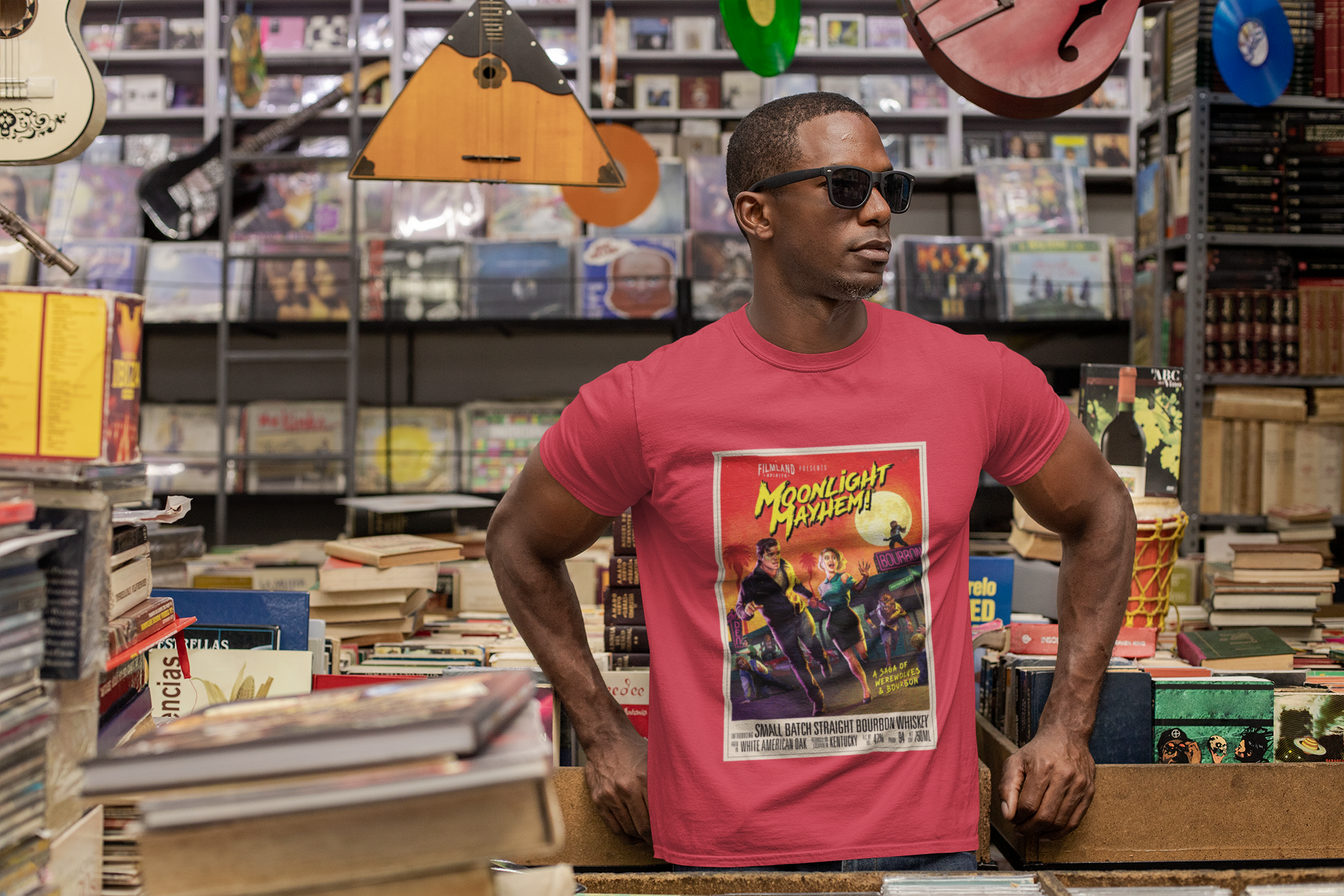 Filmland Moonlight Mayhem Unisex Tri-Blend Crew Tee-12