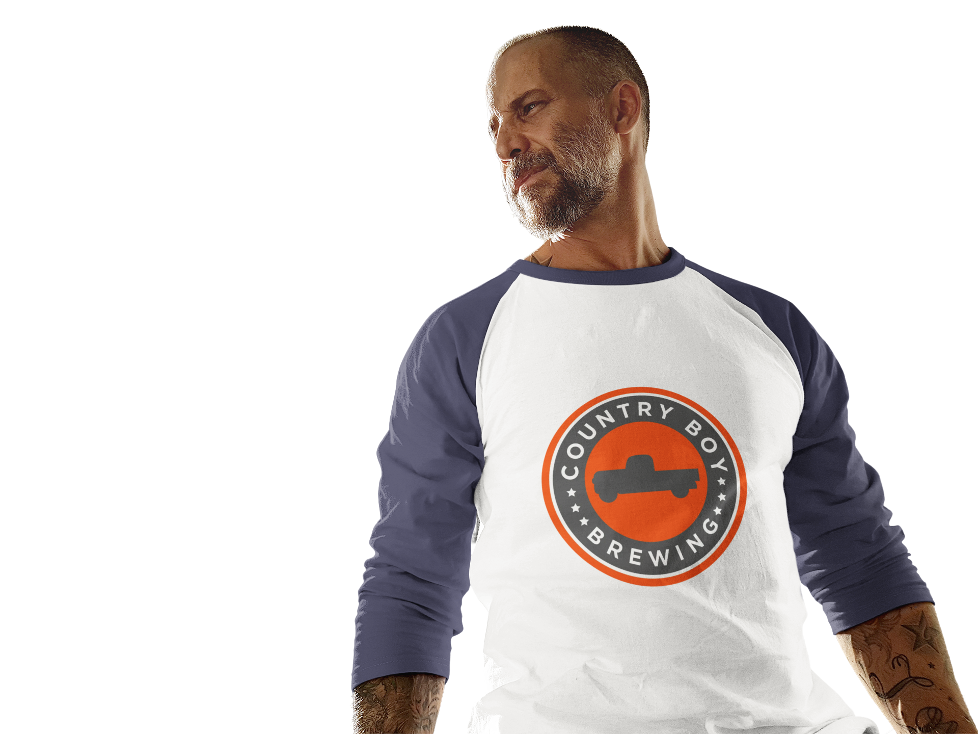 Country Boy Brewing Unisex Three-Quarter Sleeve Raglan Shirt-3