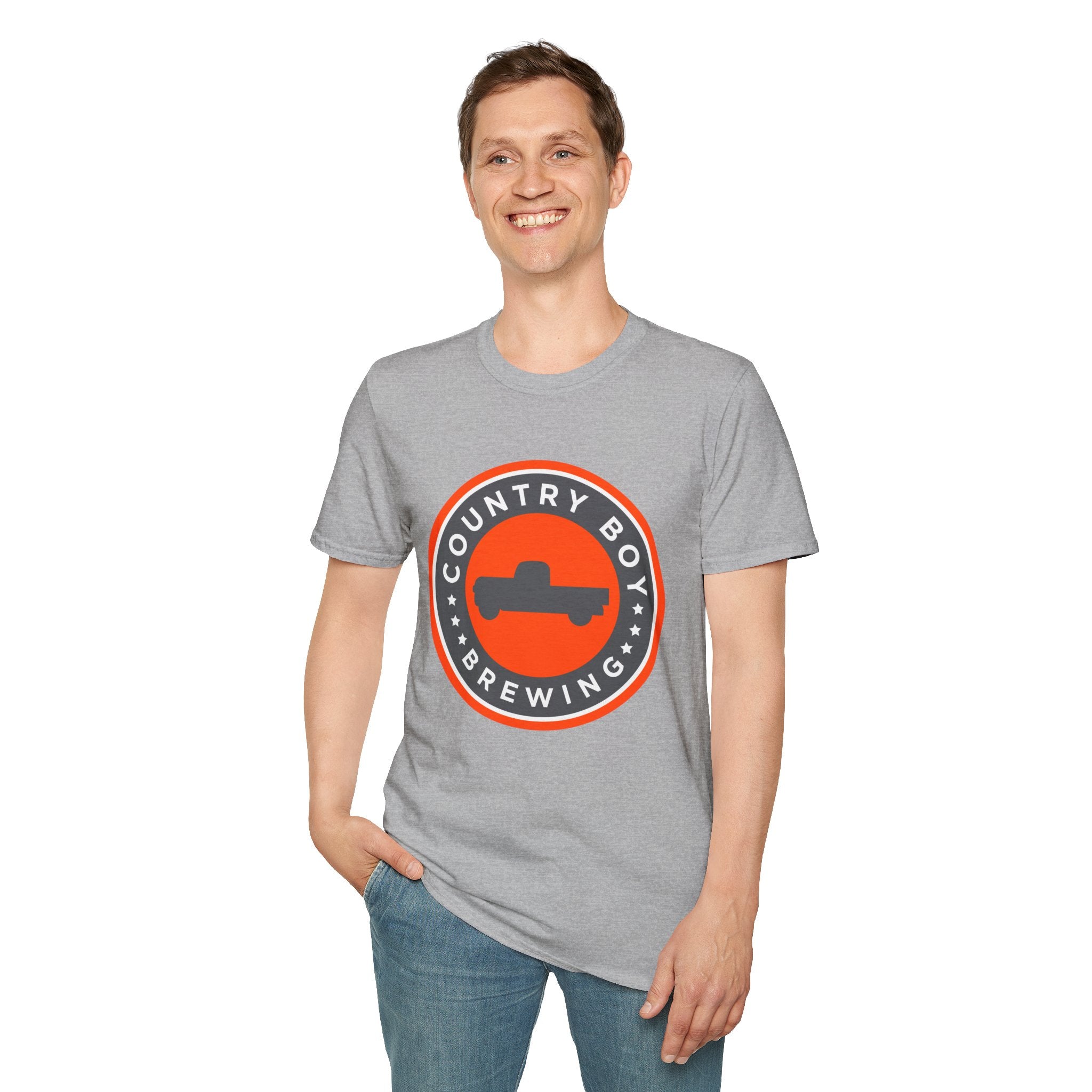 Country Boy Brewing Logo Unisex Softstyle T-Shirt-17