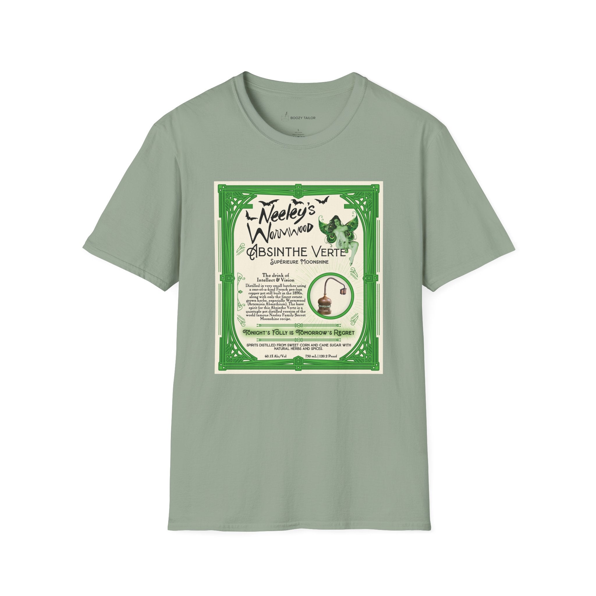 Neeley's Wormwood Absinthe Unisex Softstyle T-Shirt-2