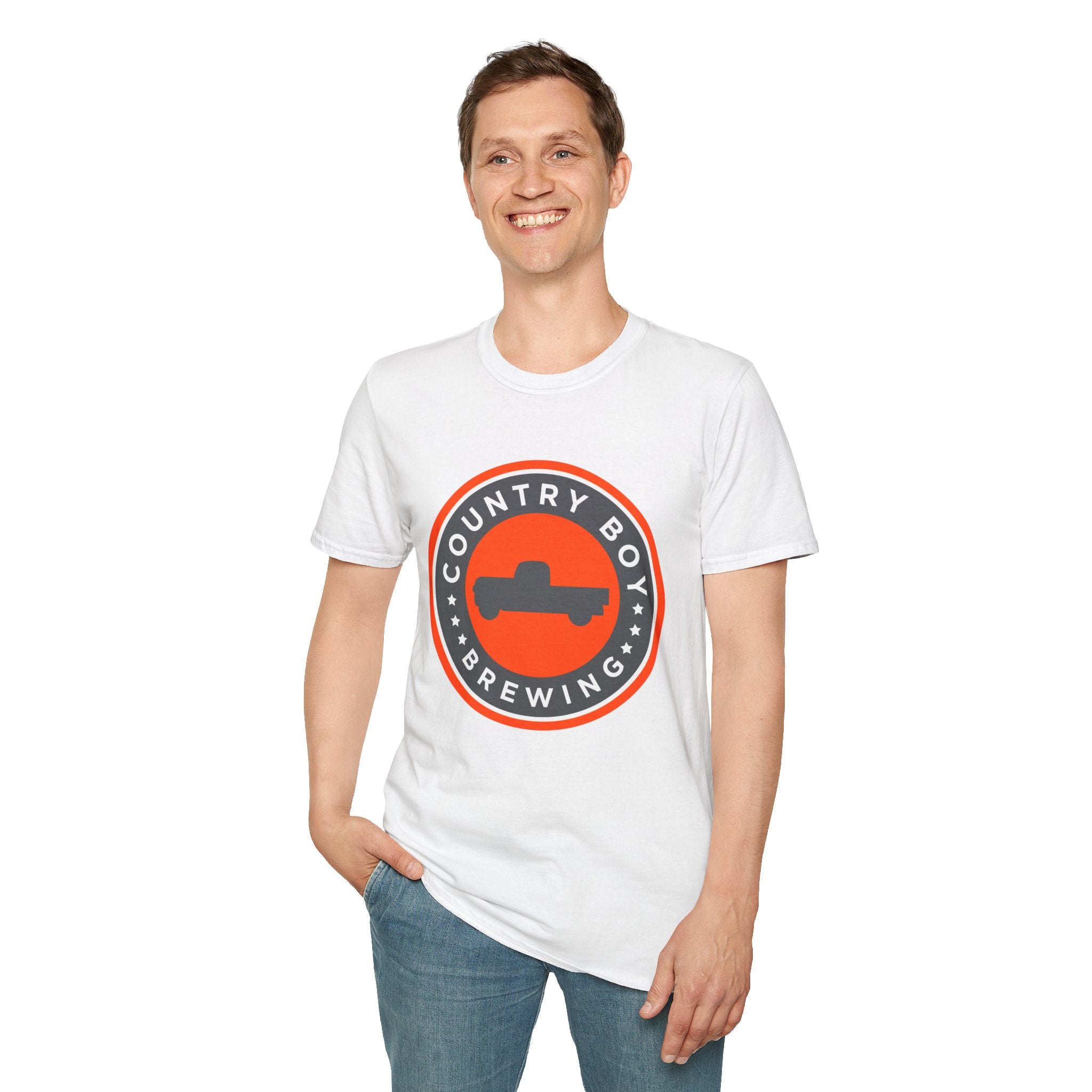 Country Boy Brewing Logo Unisex Softstyle T-Shirt-12