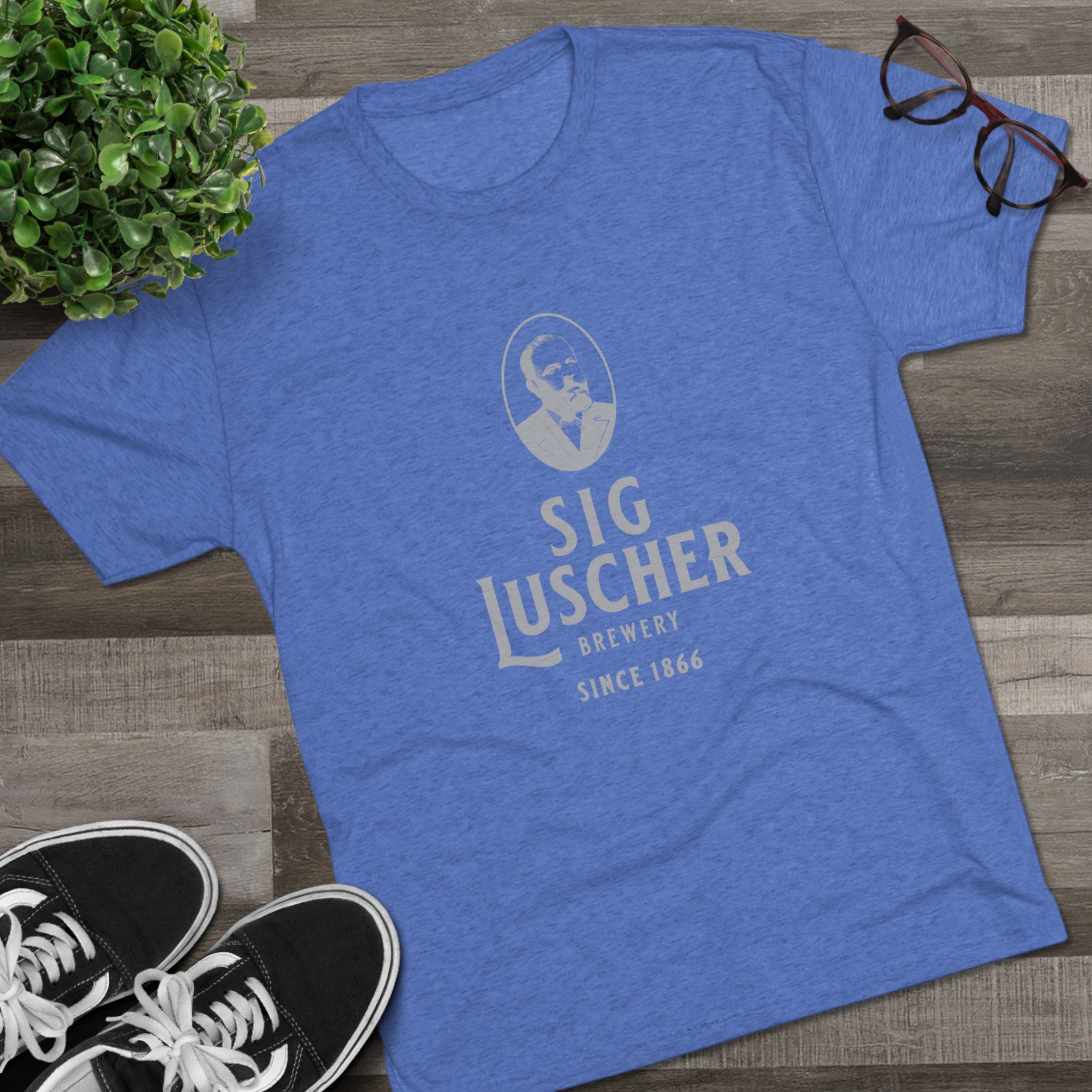 Sig Luscher Brewery Unisex Tri-Blend Crew Tee-15